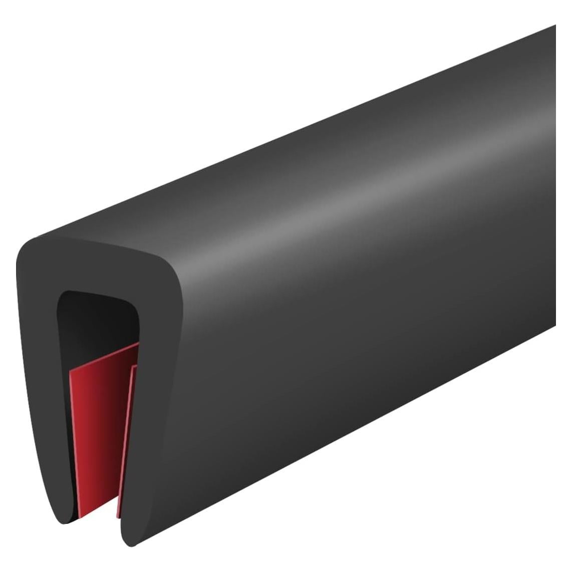 Bisel de goma autoadhesivo Protalwell 3.2mm x 3m Negro