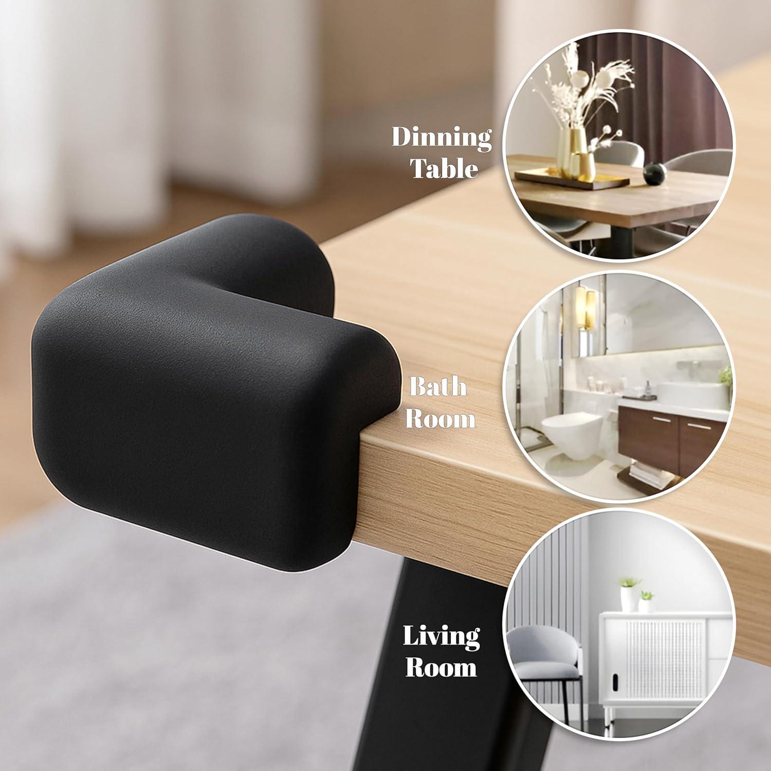 Protector de Esquinas para Bebés SaiTech IT - 12 Pcs Negro