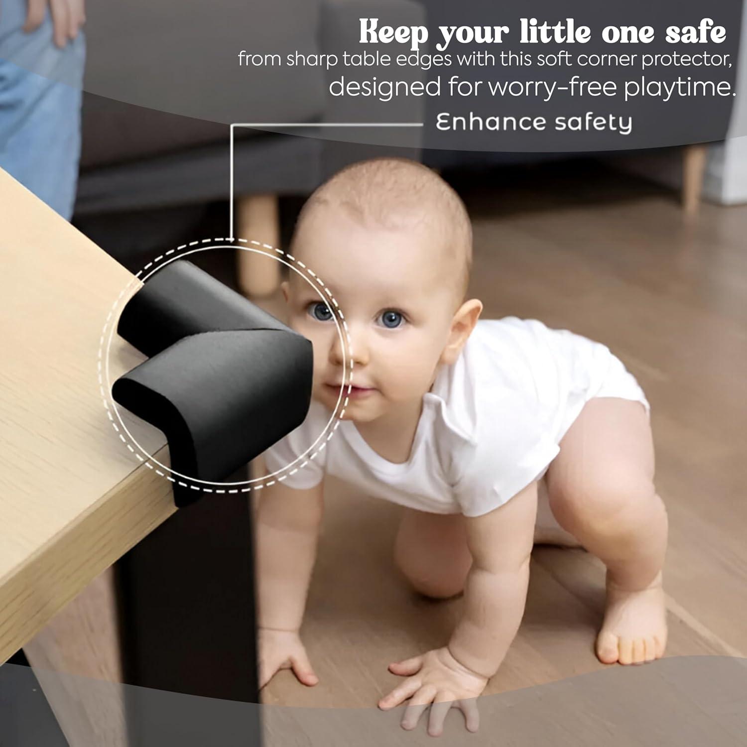 Protector de Esquinas para Bebés SaiTech IT - 12 Pcs Negro