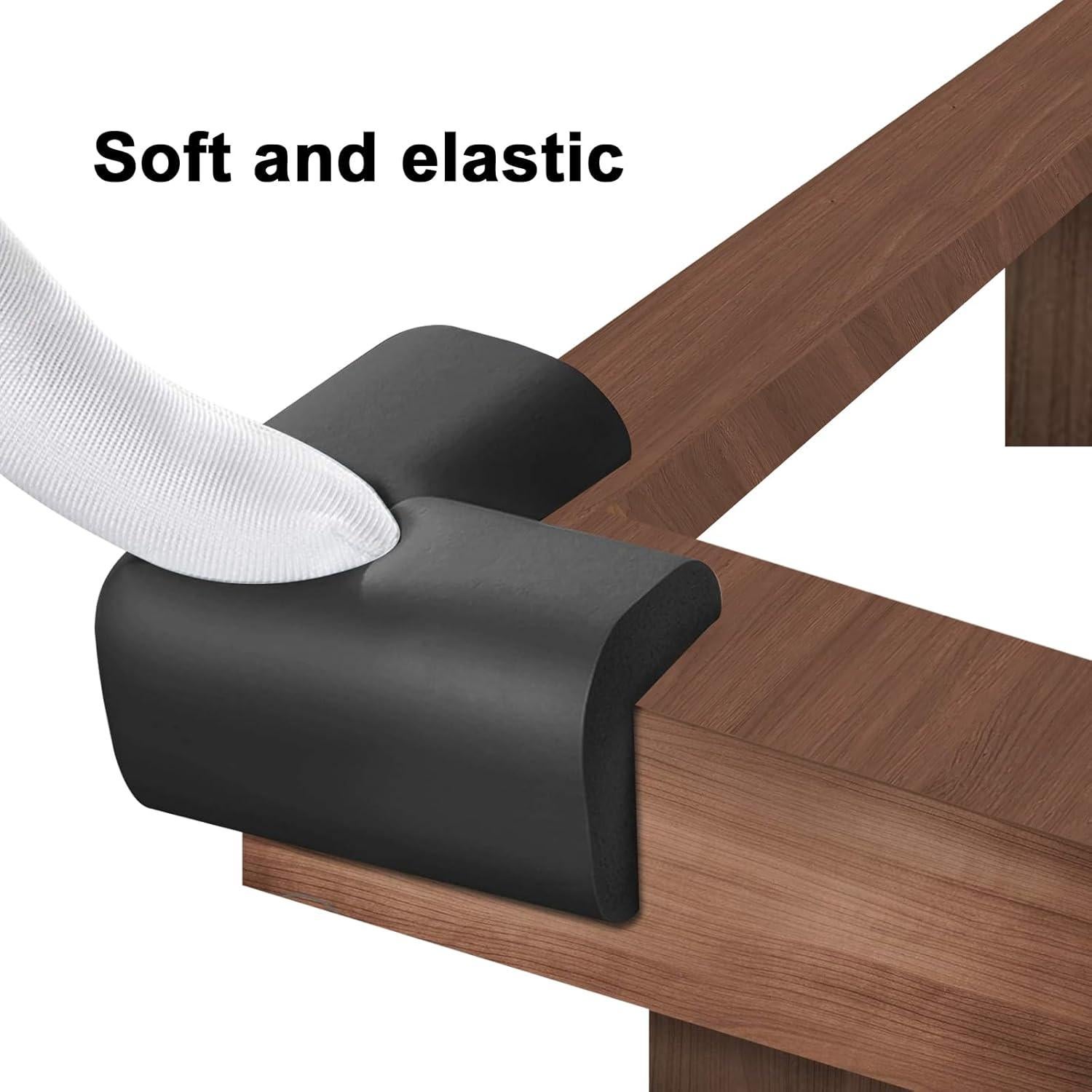 Protectores de Esquinas Wome Negro - Paquete de 4 Espuma Caucho