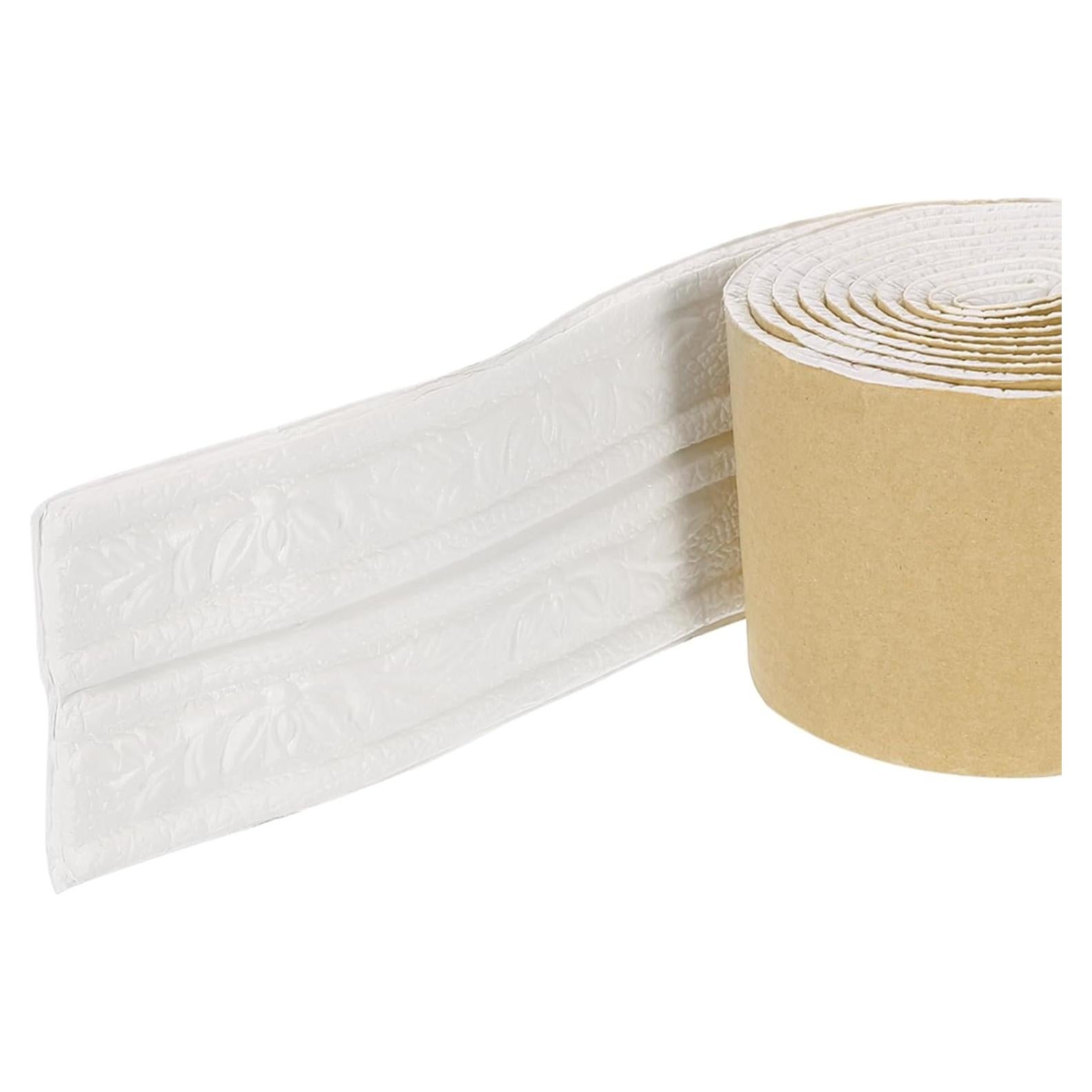 Moldura de Espuma Autoadhesiva uxcell 2 Pcs 2.29m Blanco