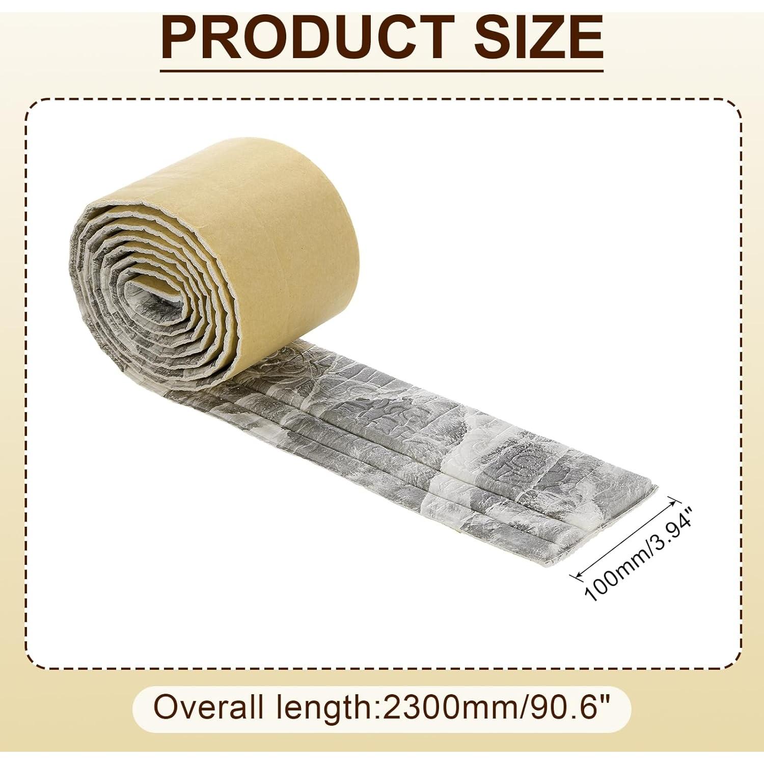 Moldura de Espuma Autoadhesiva uxcell 2.3m Gris 3D