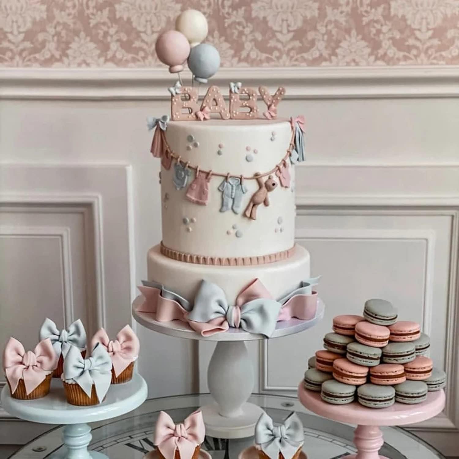 Molde de Silicona para Fondant Baby Shower MIYAHOUSE - 7 Piezas