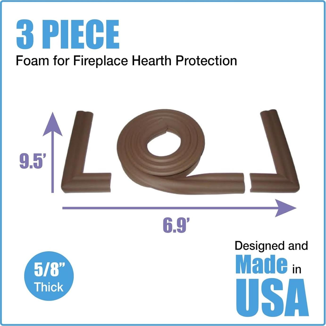 Almohadilla para Chimenea KidKusion 2.54m Marrón No Tóxica