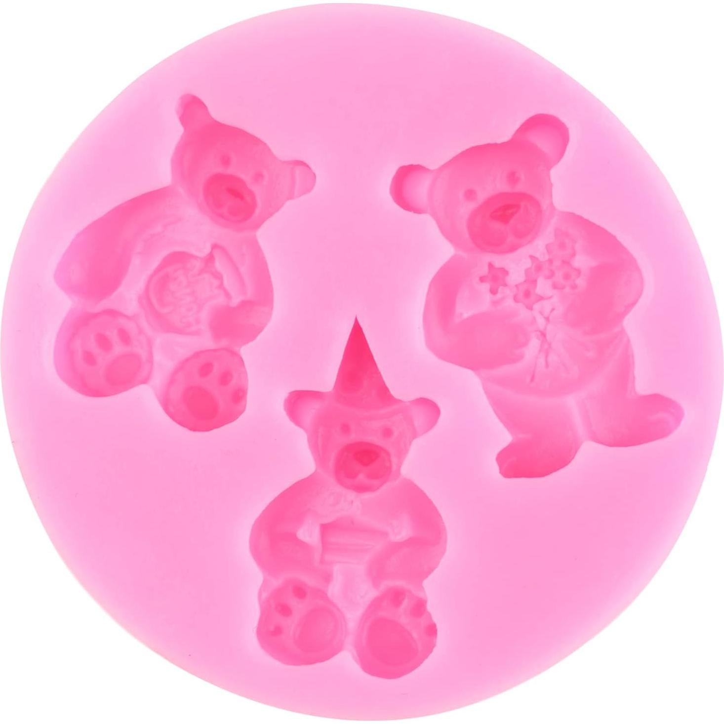 Moldes de Silicona de Oso MIYAHOUSE - 5 Piezas para Pasteles