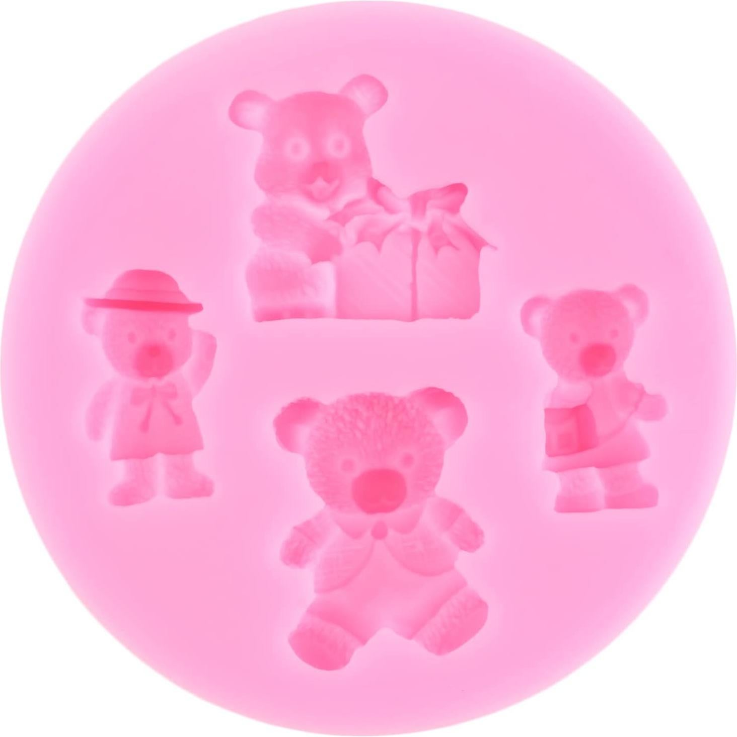 Moldes de Silicona de Oso MIYAHOUSE - 5 Piezas para Pasteles