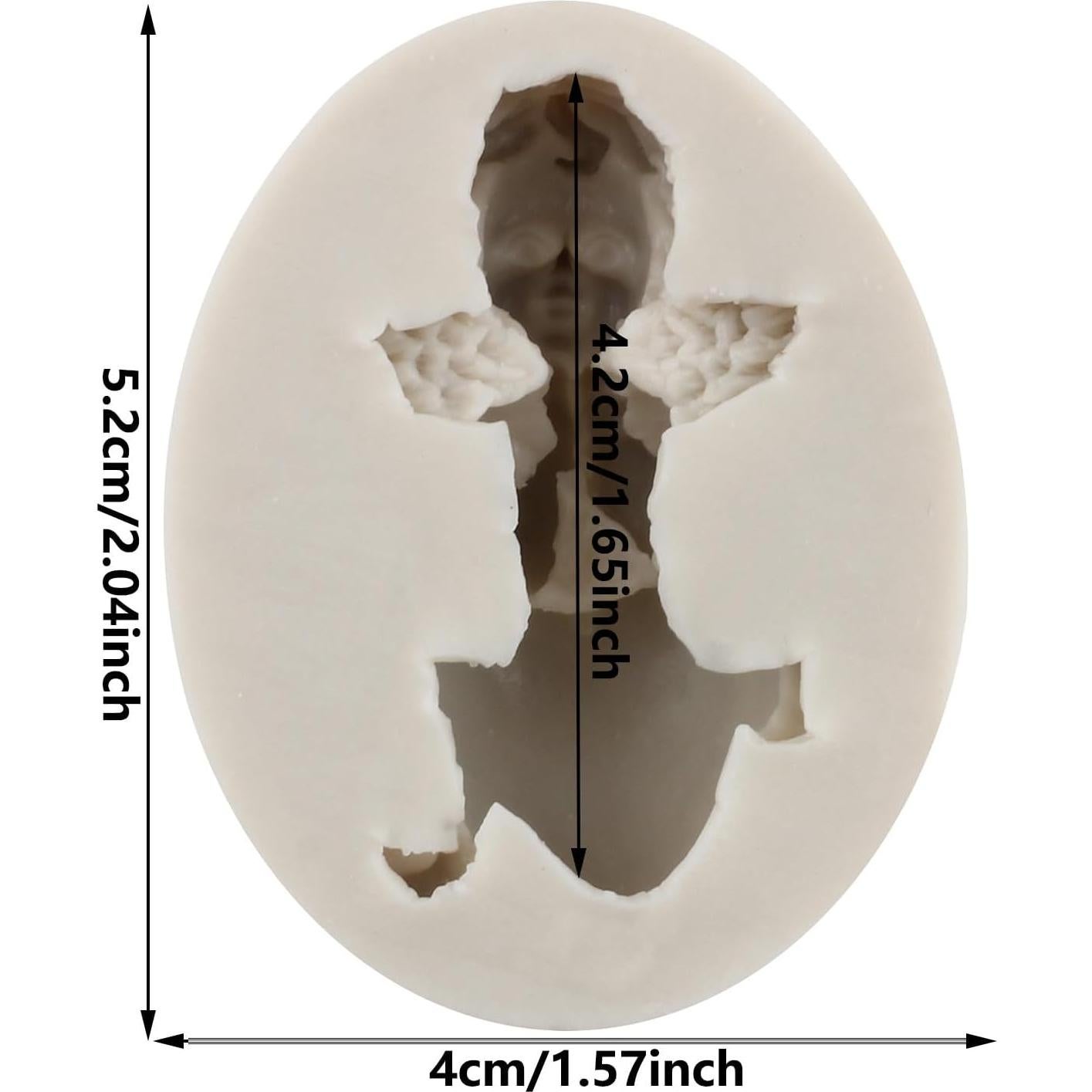 Molde de Silicona Angel Baby YANQINMS para Fondant 8.1x7.3 cm