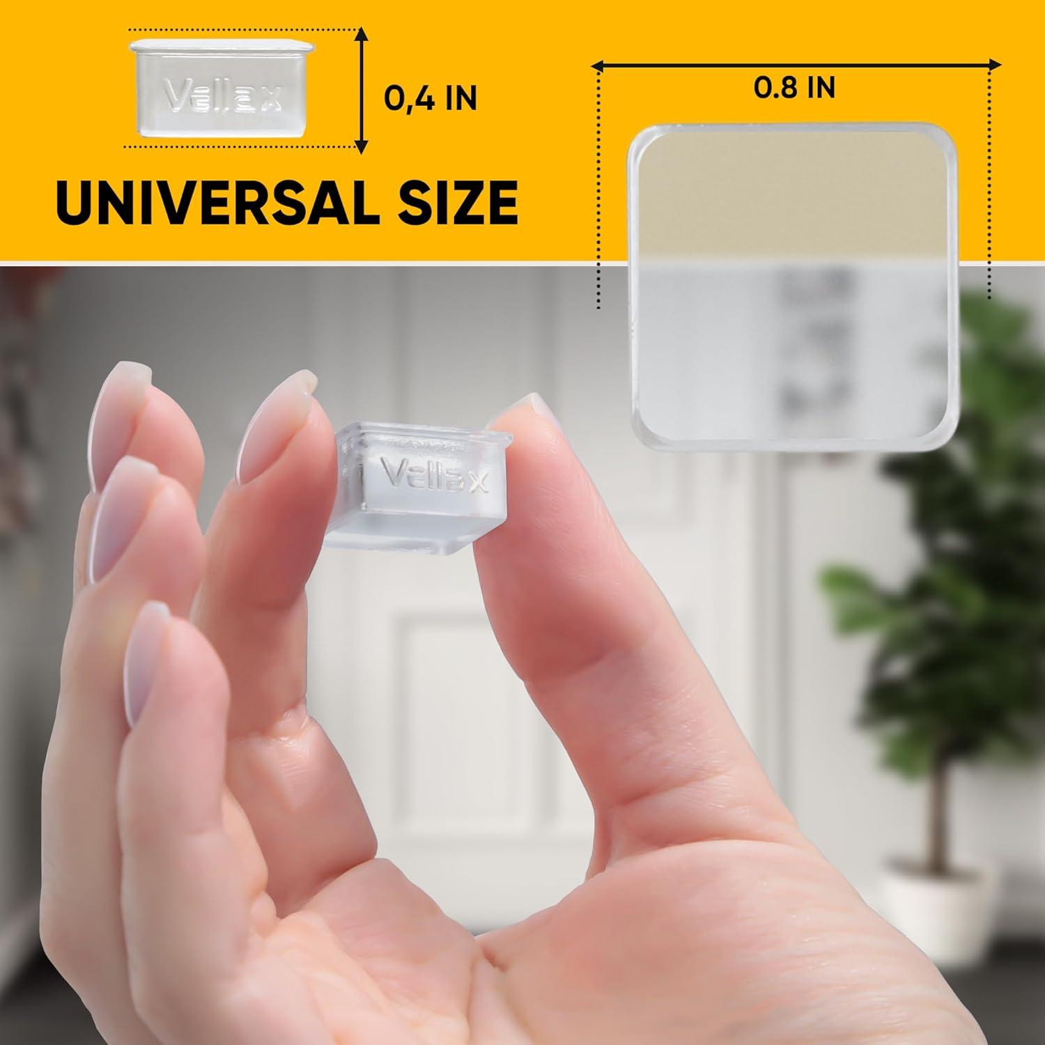 Protectores de Pared VELLAX - 8 Bumpers Silicona Transparente