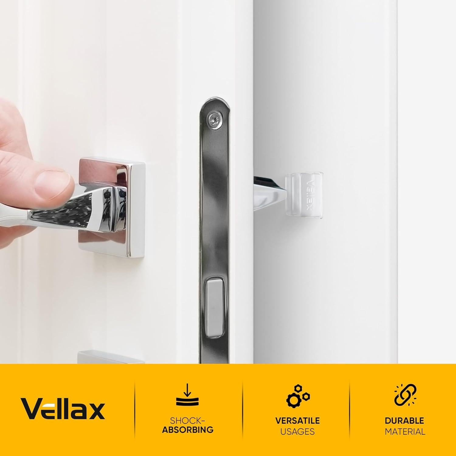 Protectores de Pared VELLAX - 8 Bumpers Silicona Transparente