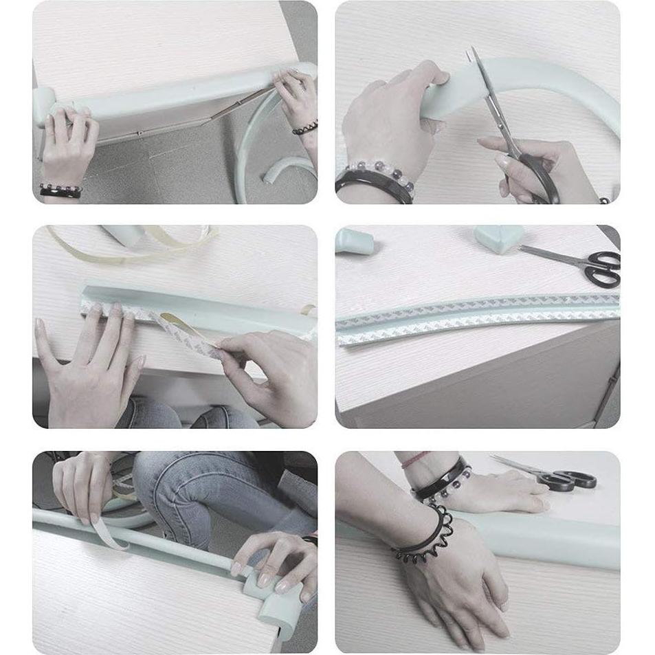 Protectores de Esquinas y Bordes MStore - 4 Cojines + 2m Espuma