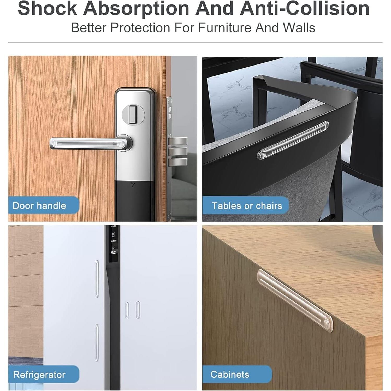 Bumpers de Muebles Transparentes APKULEEP 4 Piezas Silicona