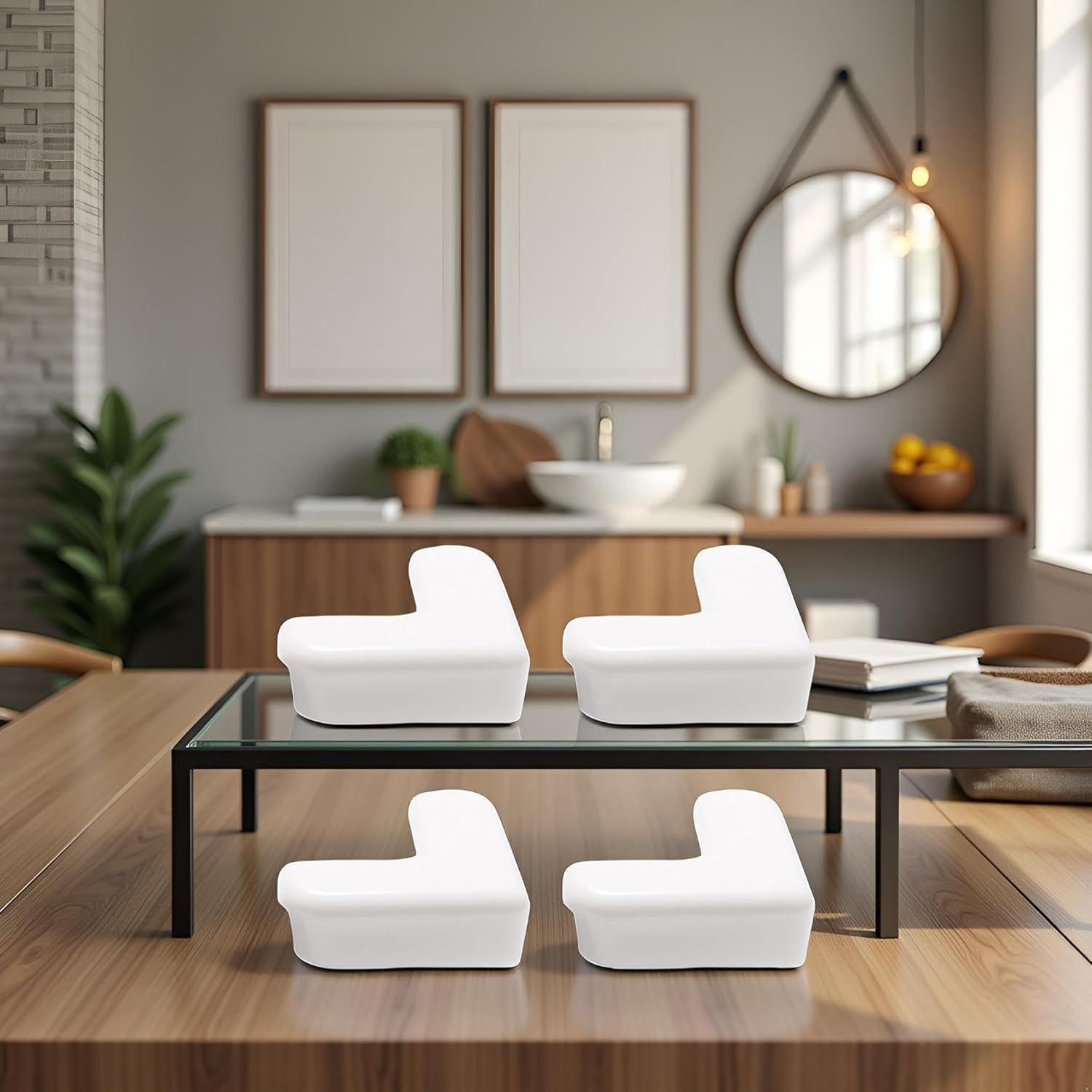 Paquete de 4 Protectores de Esquinas Blancos Czhotg - Autoadhesivos