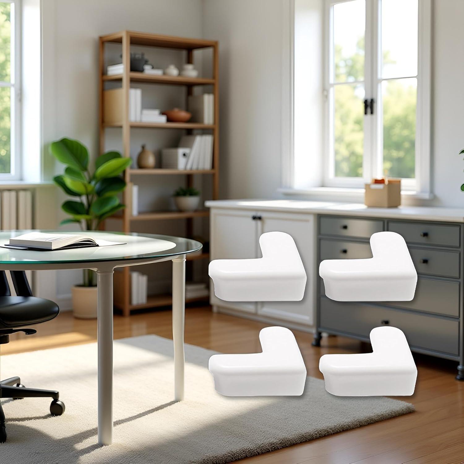 Paquete de 4 Protectores de Esquinas Blancos Czhotg - Autoadhesivos