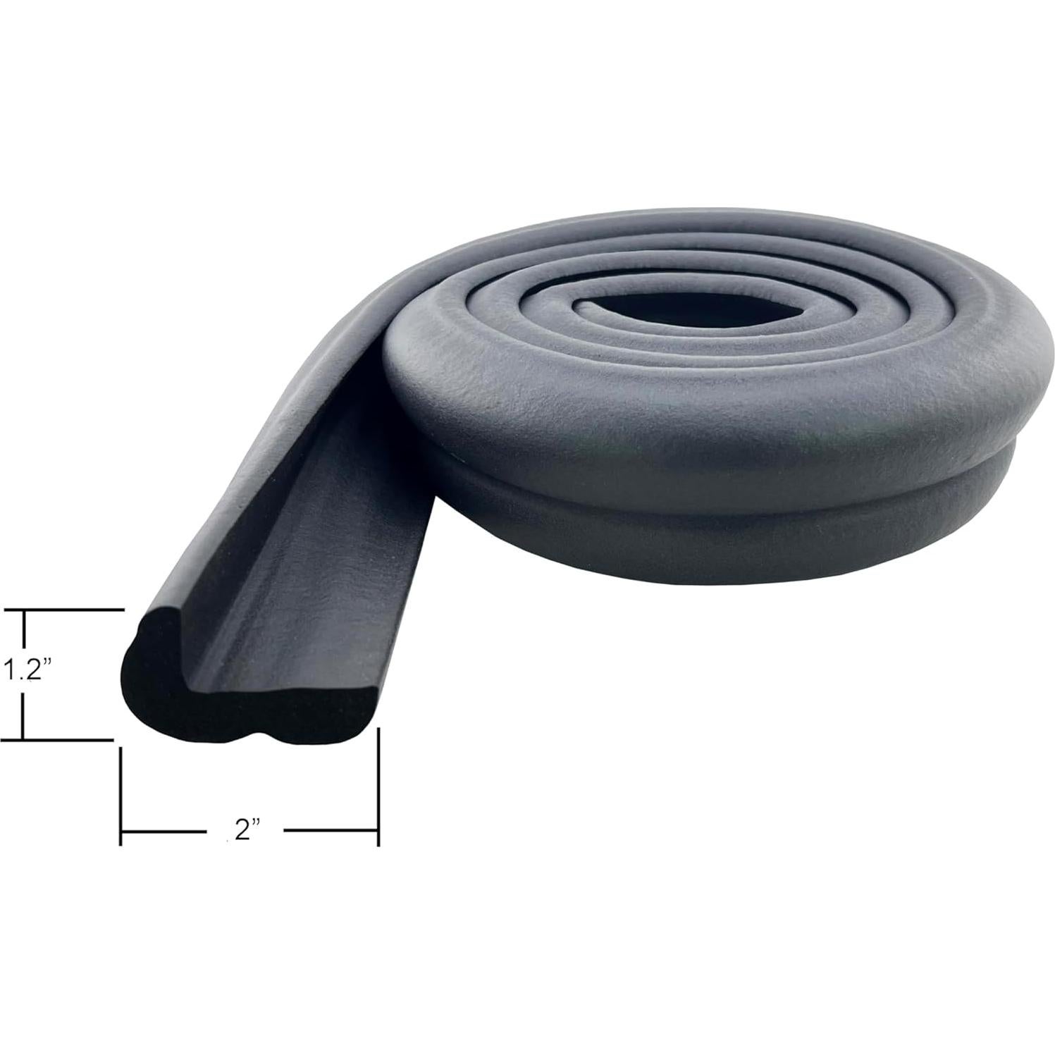 Protector de Bordes KidKusion Jumbo 1.83m Negro Hecho en EE. UU.