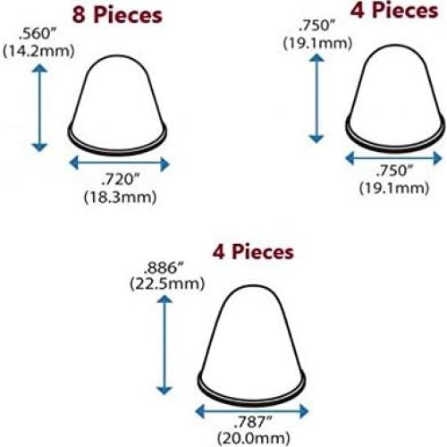 Bumpers de goma GorillaGrit 16 PC - Espaciadores autoadhesivos