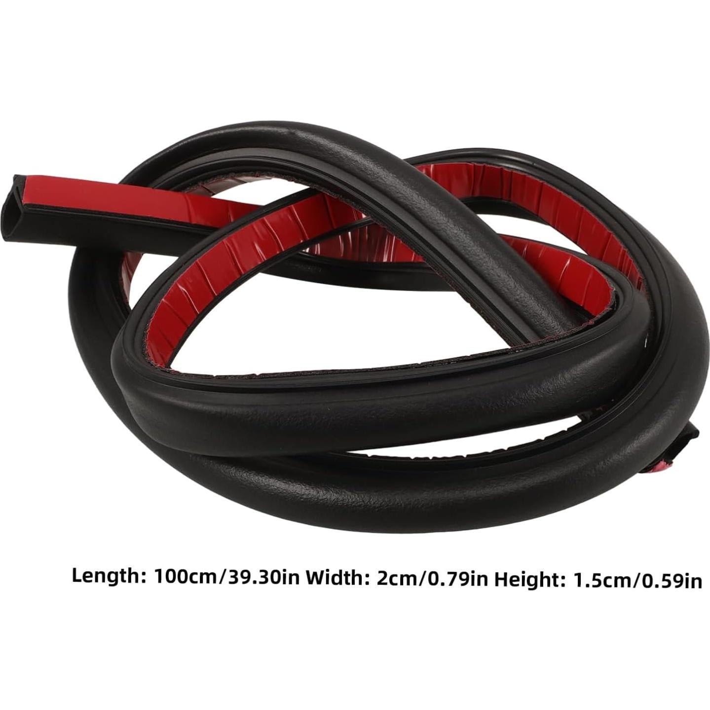 Tira protectora de borde de puerta SEWOART 100x2cm negra