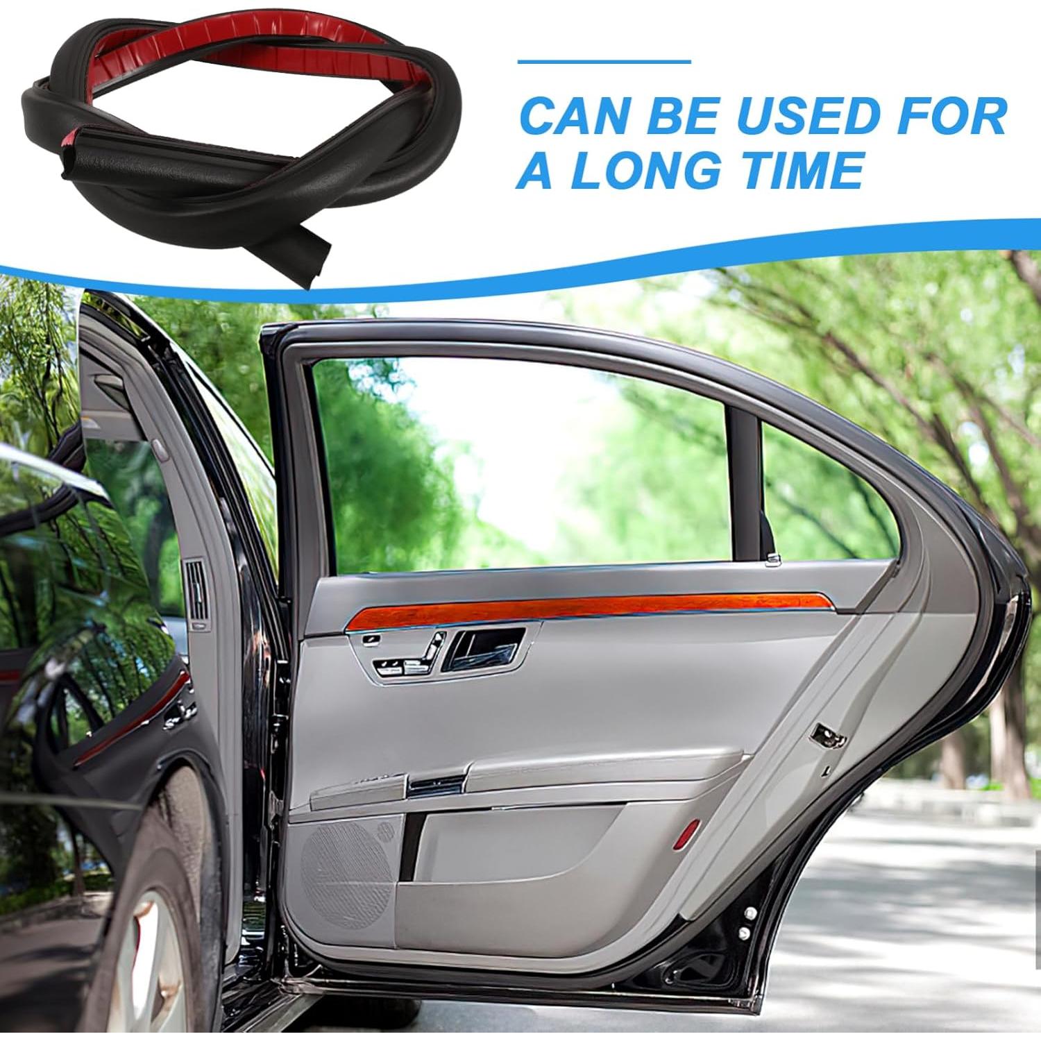 Tira protectora de borde de puerta SEWOART 100x2cm negra