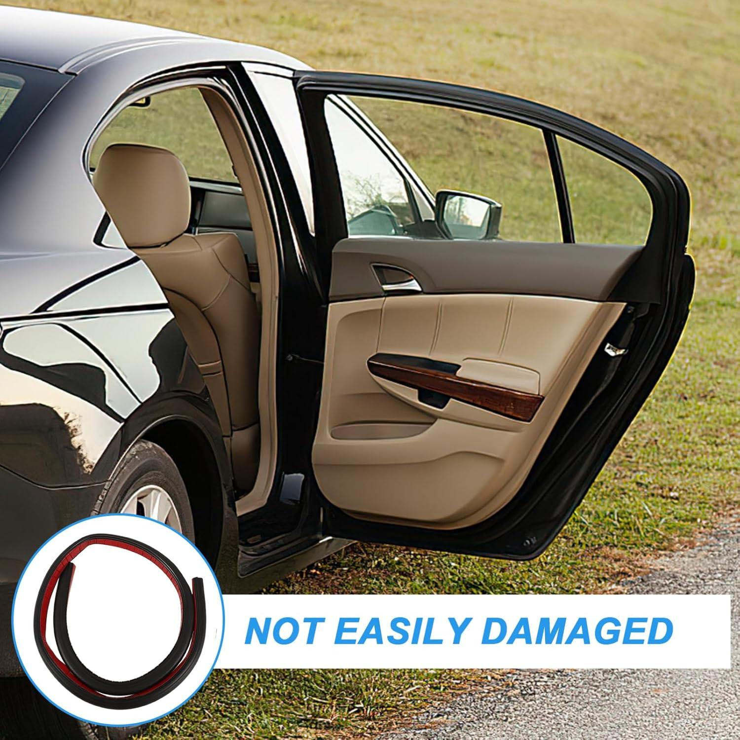 Tira protectora de borde de puerta SEWOART 100x2cm negra