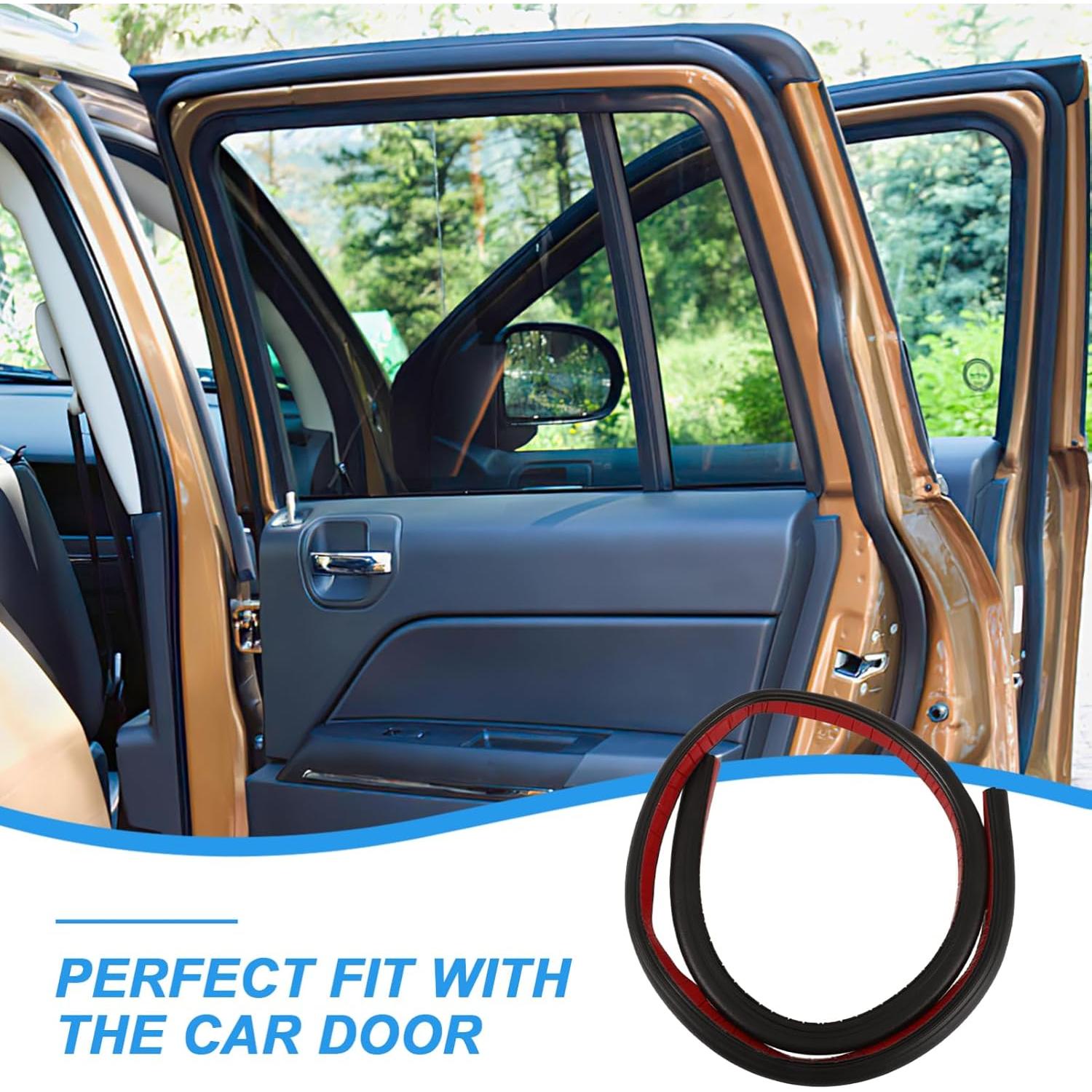 Tira protectora de borde de puerta SEWOART 100x2cm negra