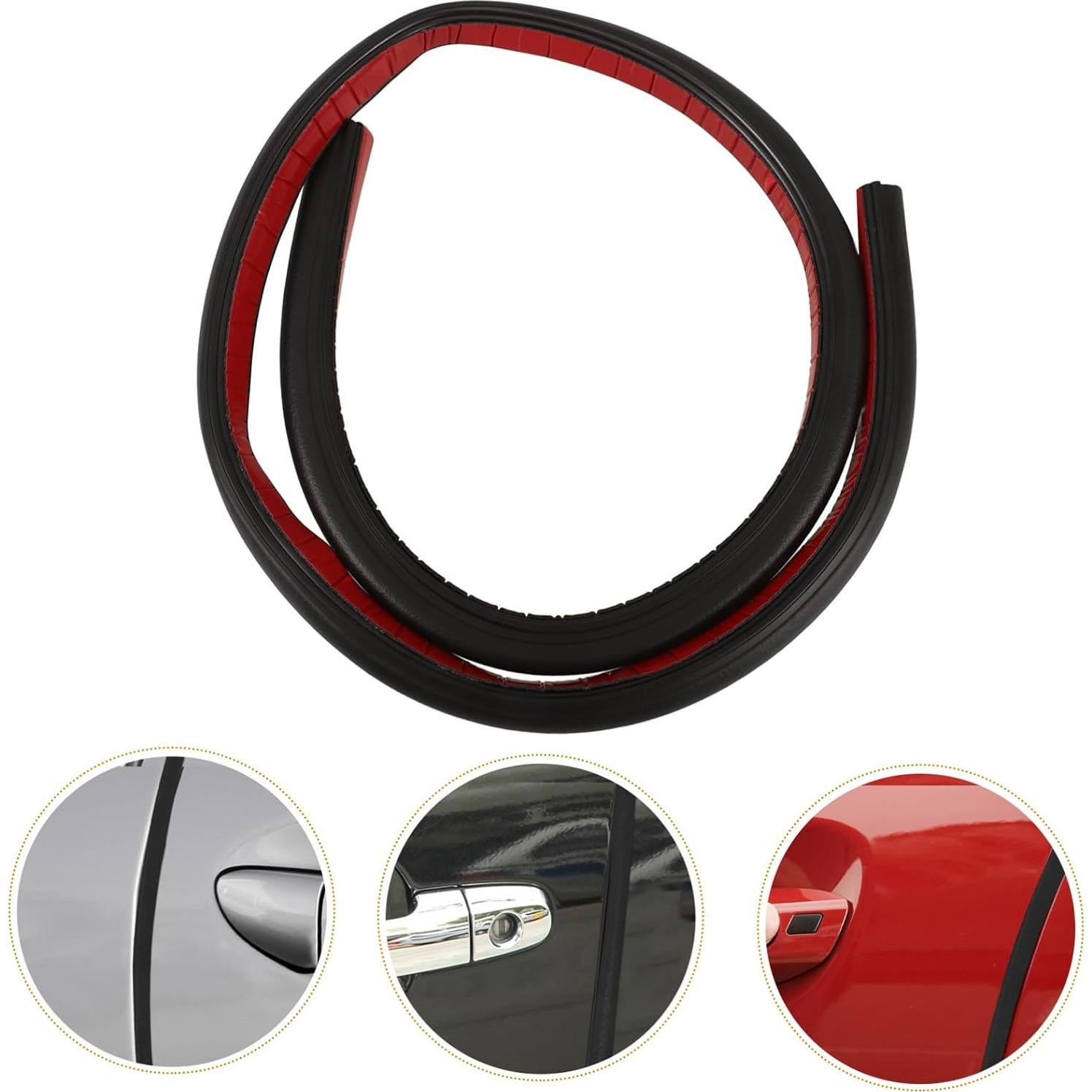 Tira protectora de borde de puerta SEWOART 100x2cm negra