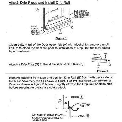 Riel de Goteo Gordon Glass con Barrido de Vinilo 81.28 cm