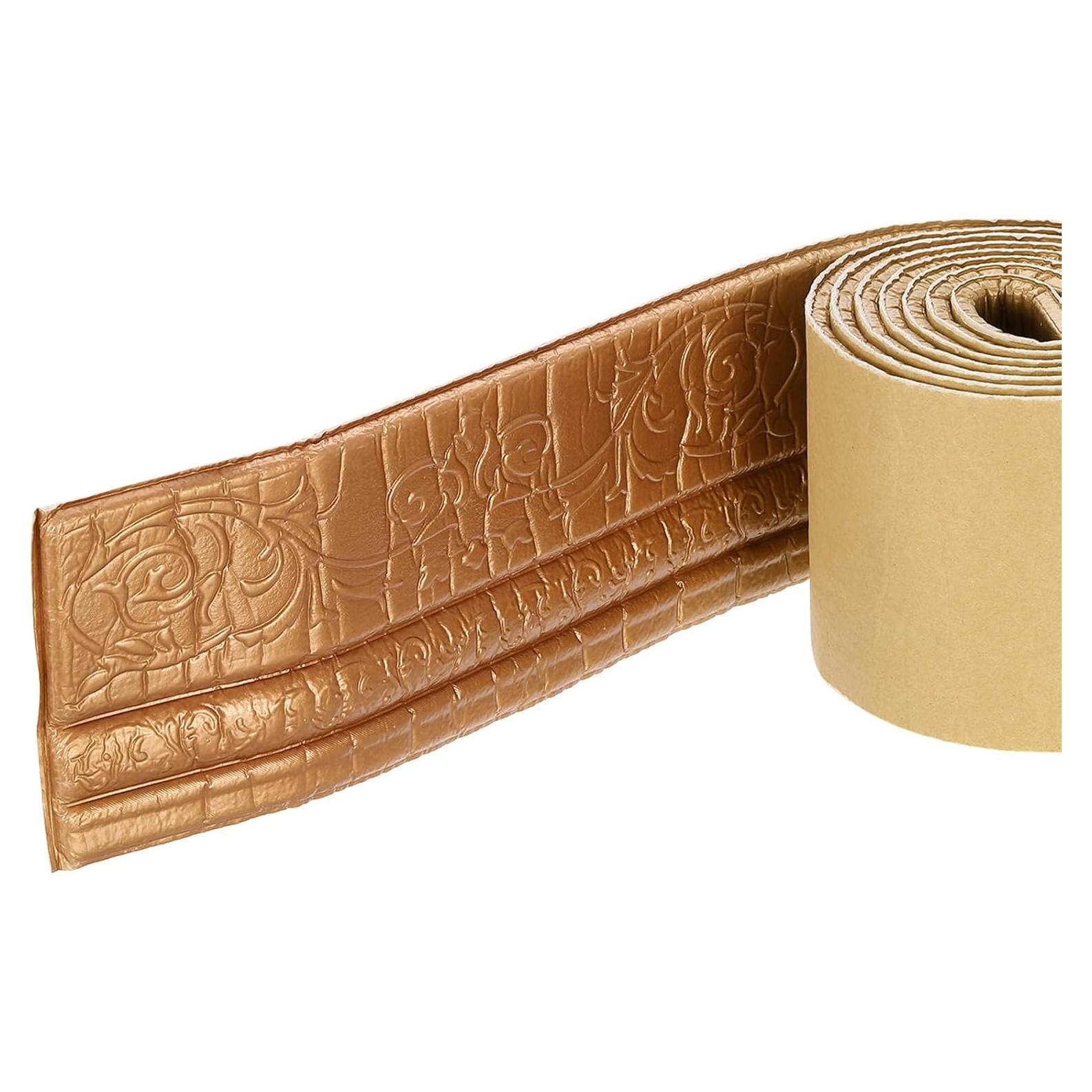 Moldura de Espuma Autoadhesiva uxcell 2.3m Cobre 3D Decorativa
