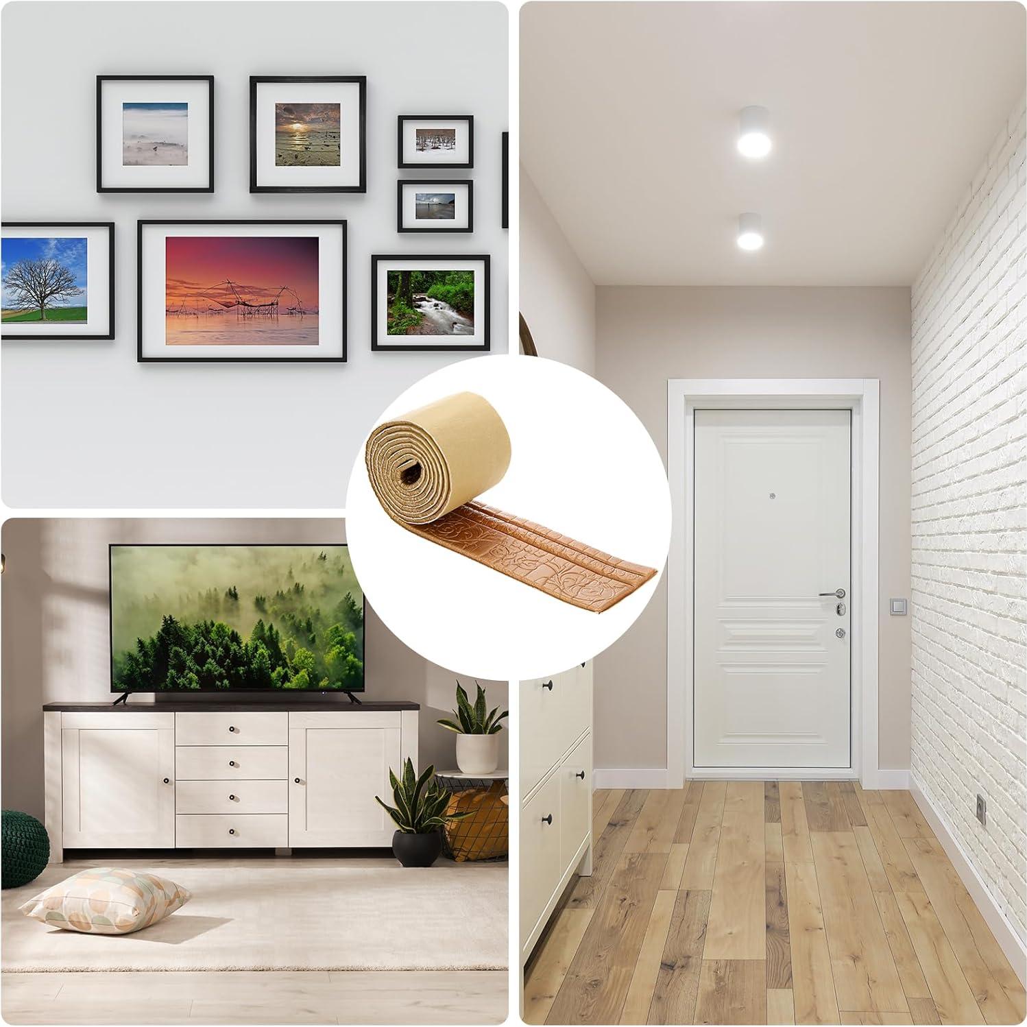 Moldura de Espuma Autoadhesiva uxcell 2.3m Cobre 3D Decorativa