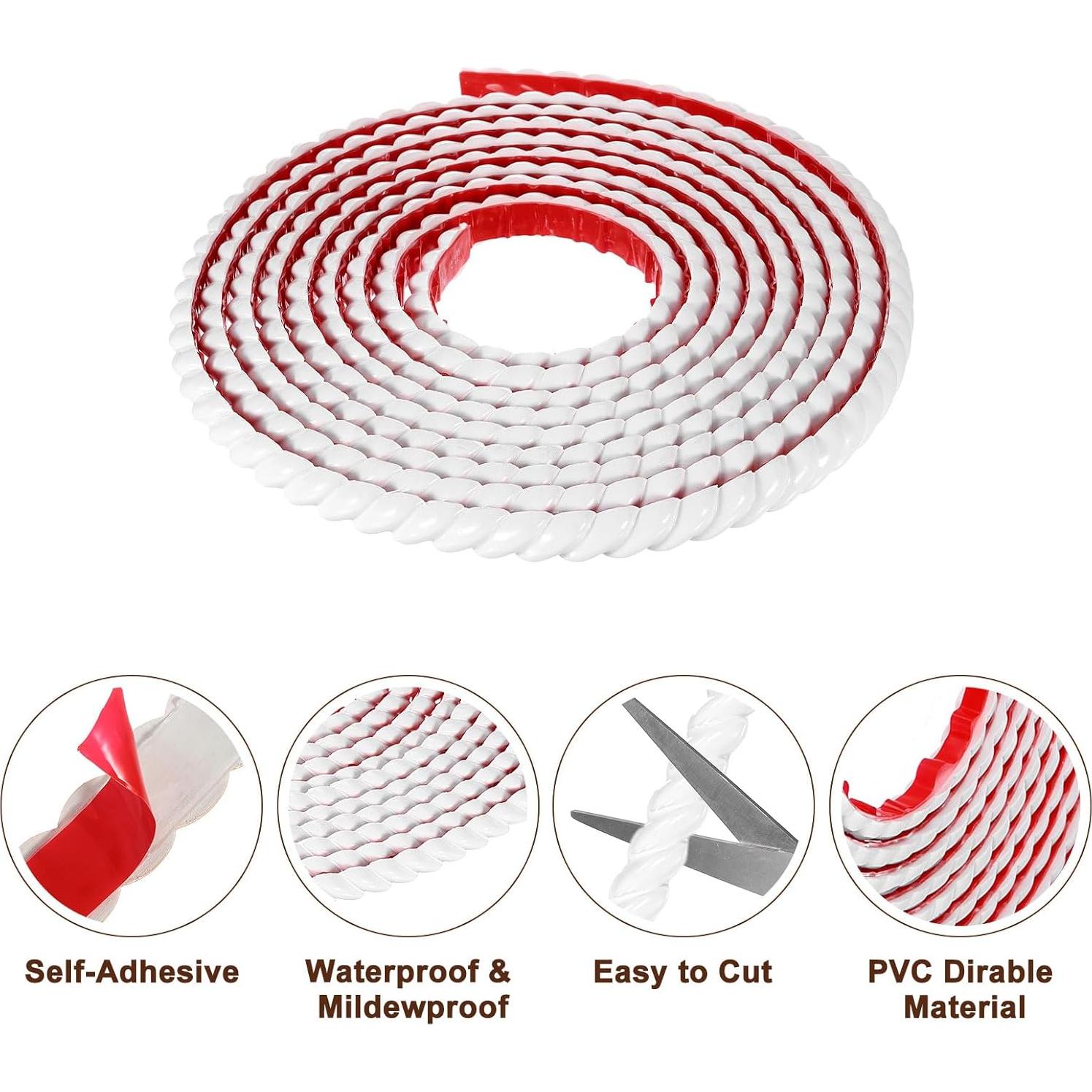 Moldura de Recubrimiento de Pared Autoadhesiva uxcell 5m x 2cm Blanca