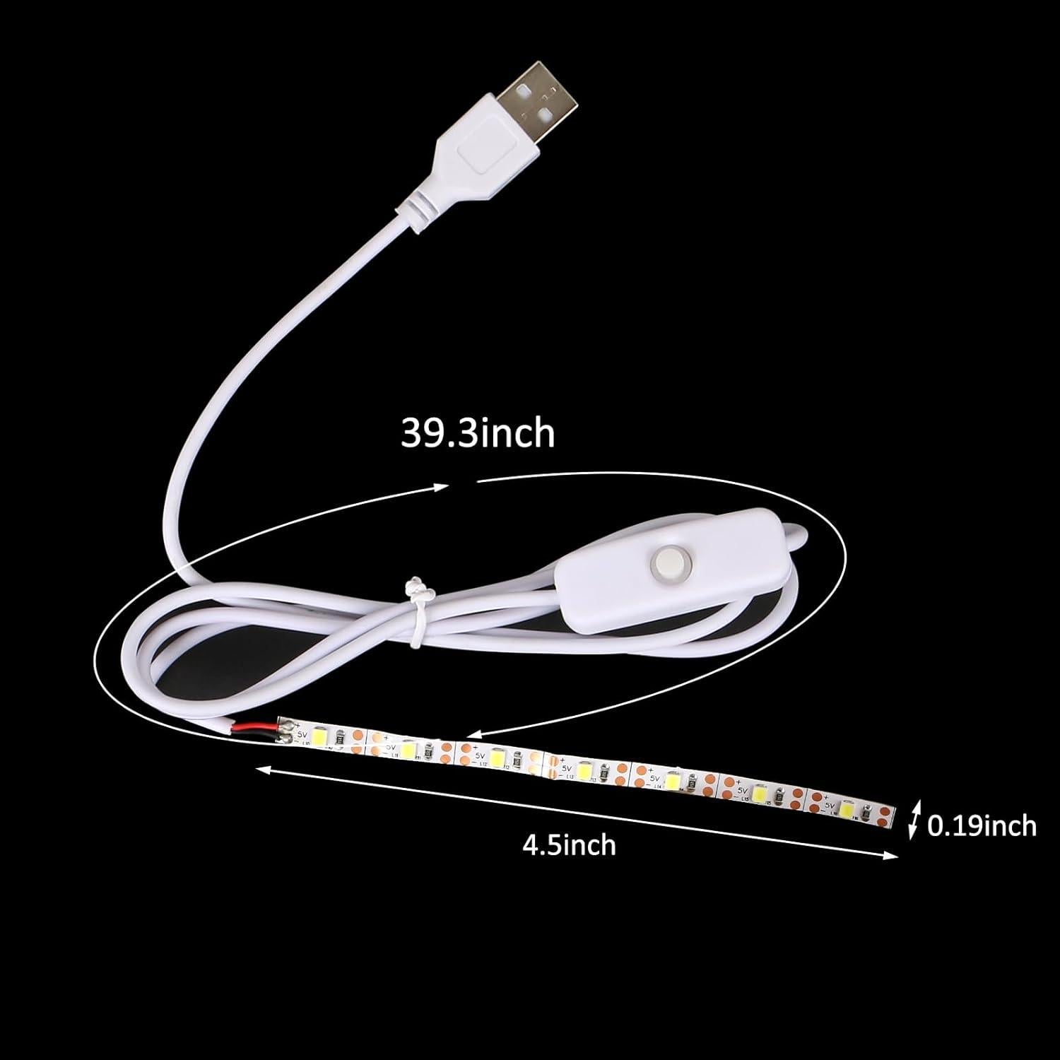 4 Piezas Tira de Luz USB BROVITI para Moldes de Resina