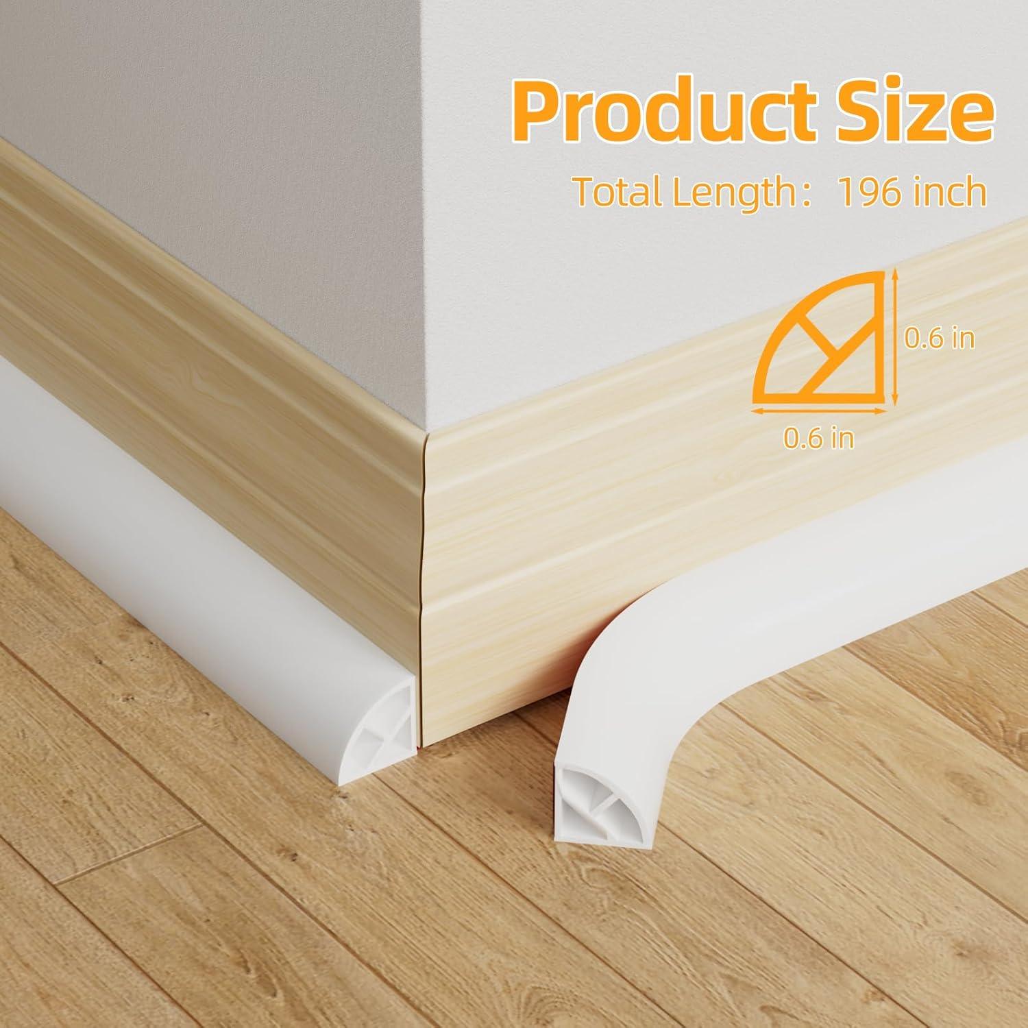 Moldura Cuarterona Flexible Silicona Autoadhesiva 498.76 cm Blanca