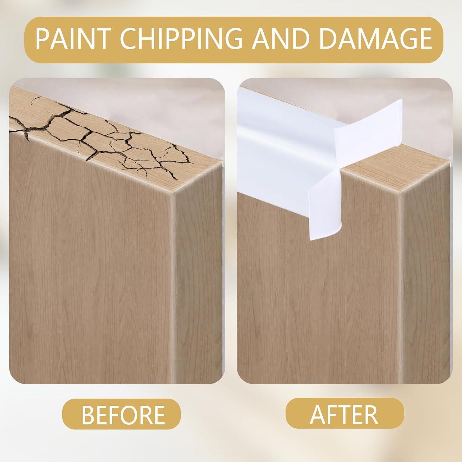 2 Rollos de Protector de Borde de Gabinete PVC Blanco 3.81cm