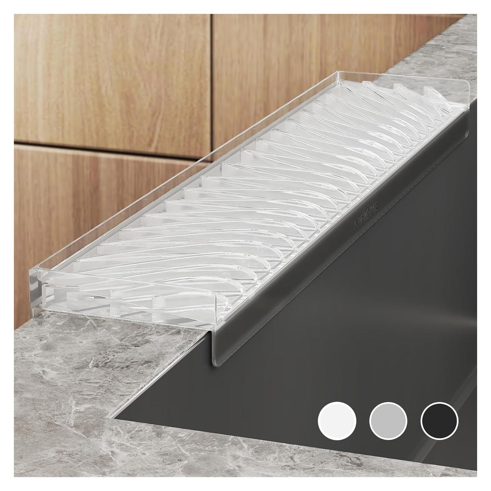 Protector de Borde de Fregadero Silicona NiHome 8-10 cm Transparente