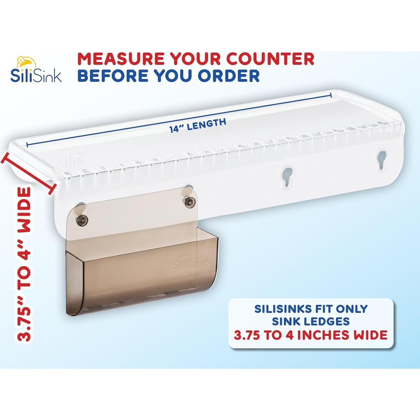 Protector de Borde de Silicona SiliSink 10.16x35.56cm Transparente