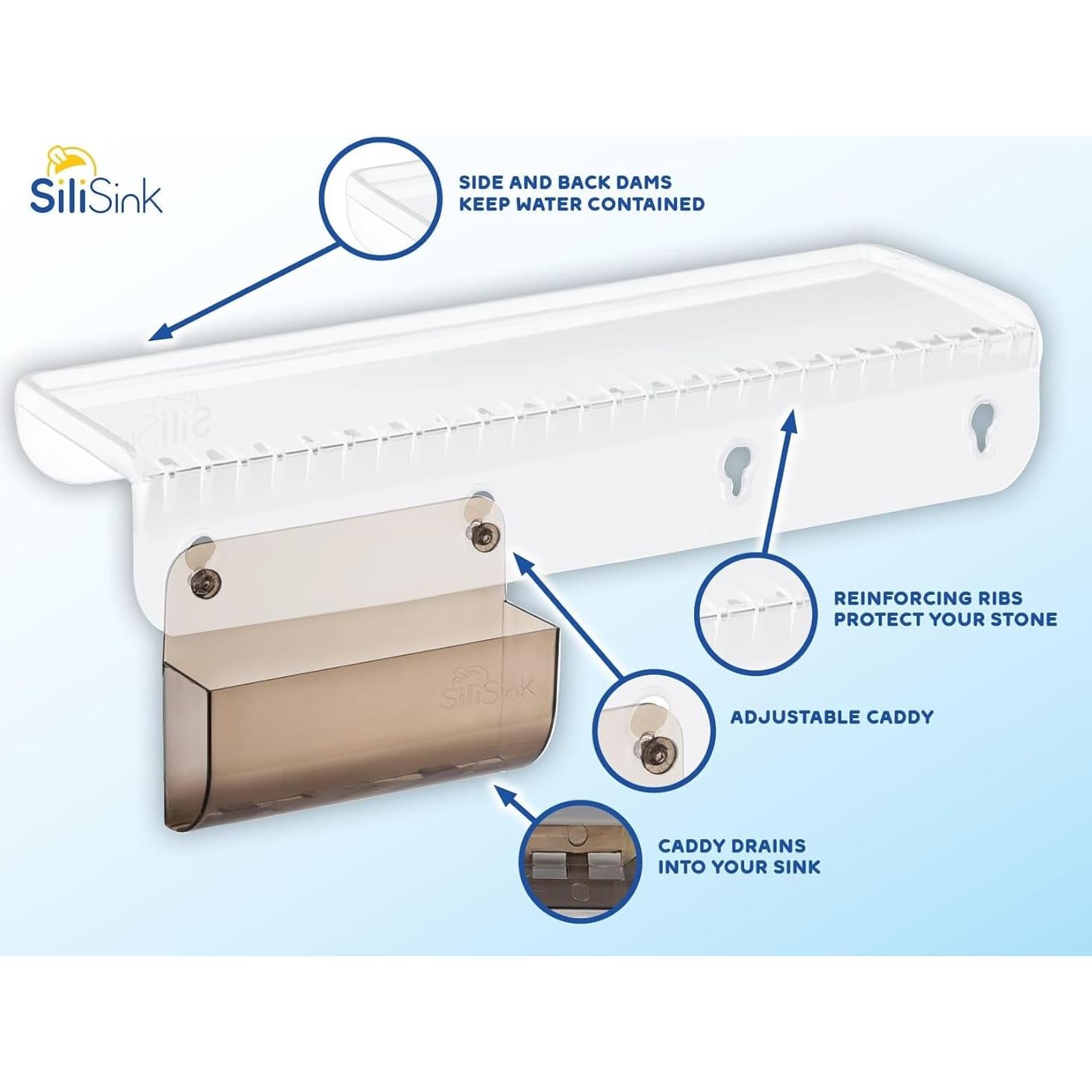 Protector de Borde de Silicona SiliSink 10.16x35.56cm Transparente