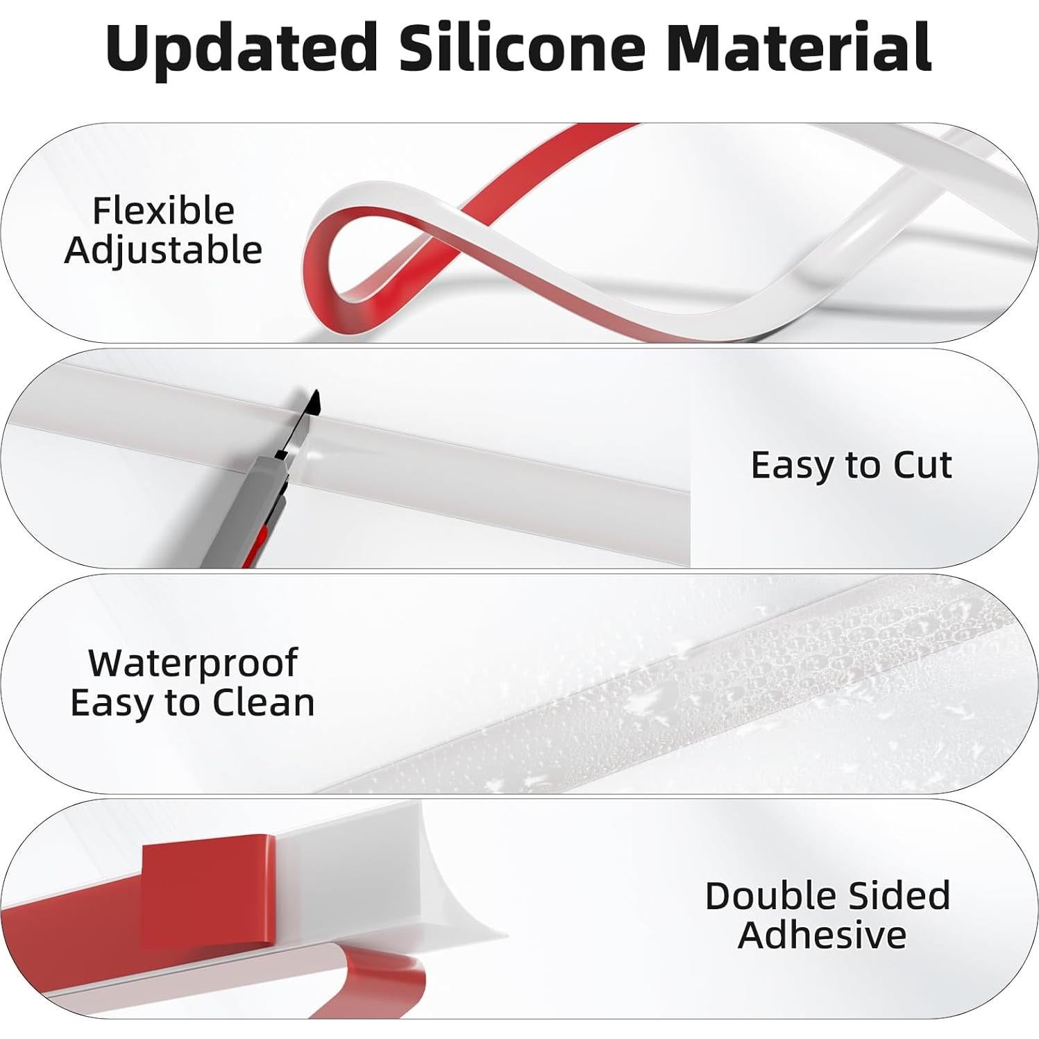 Moldura Cuarterona Flexible Cuysfead 5.97m Blanco Autoadhesiva