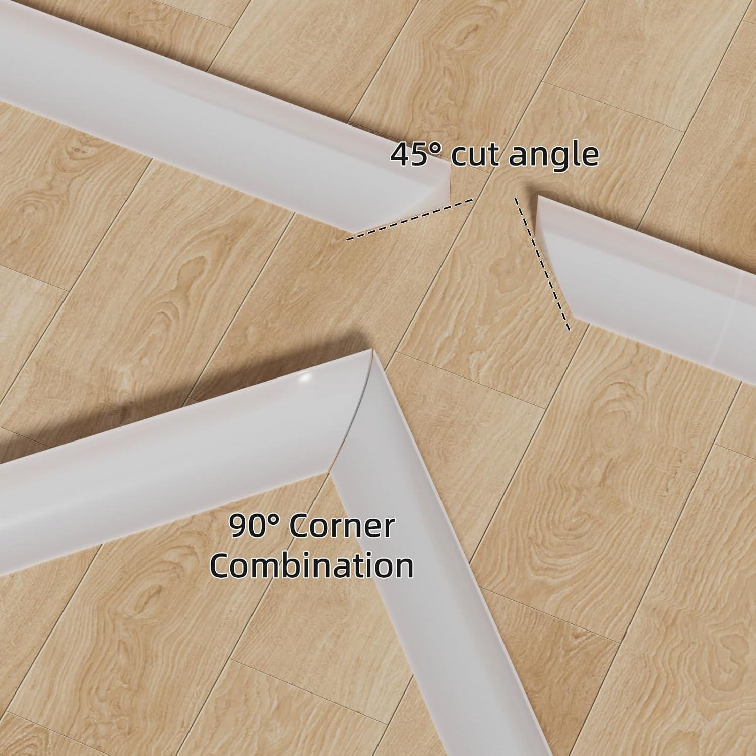 Moldura Cuarterona Flexible Cuysfead 5.97m Blanco Autoadhesiva