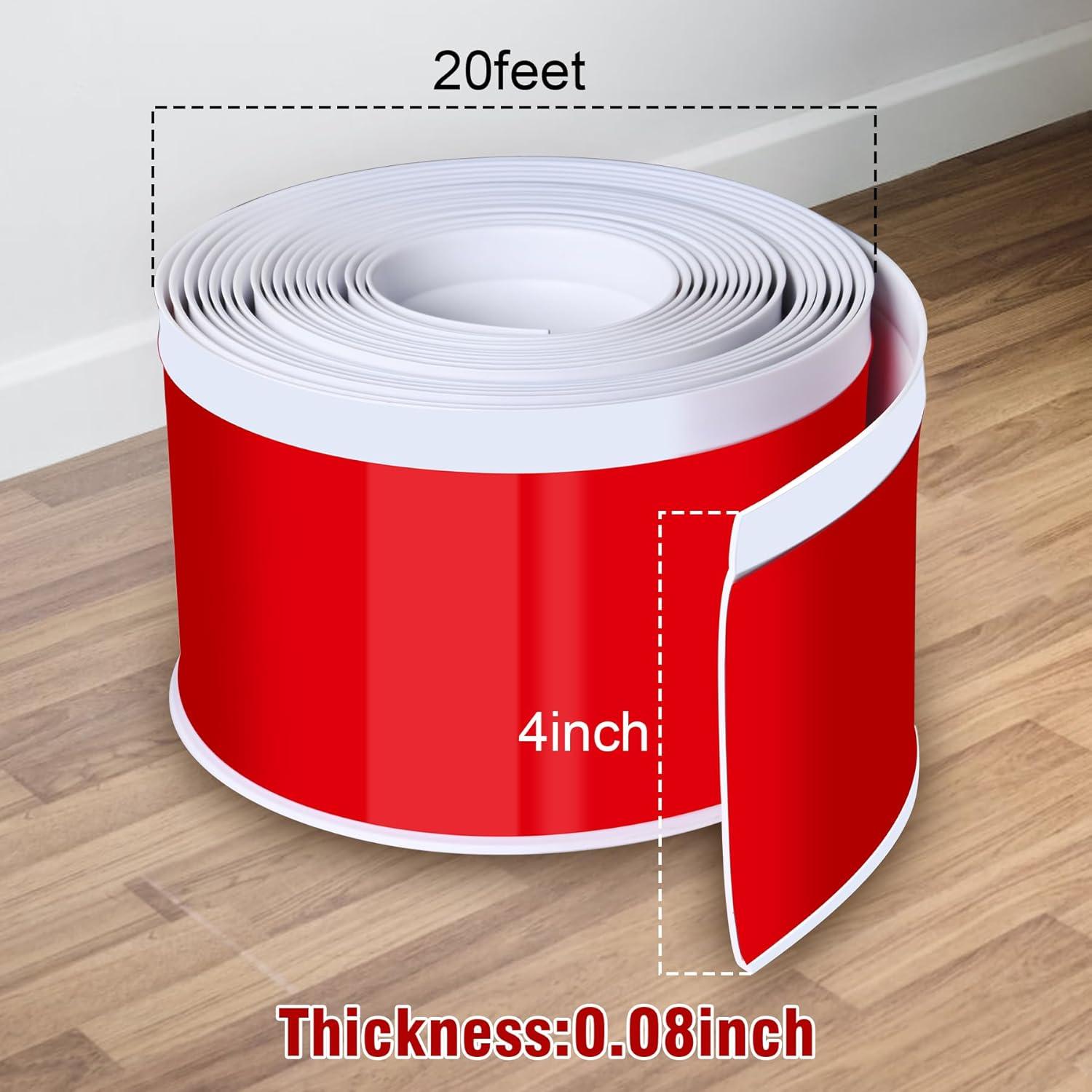 Moldura de Zócalo Autoadhesiva Kikerike 10.16 cm x 6.1 m Blanca