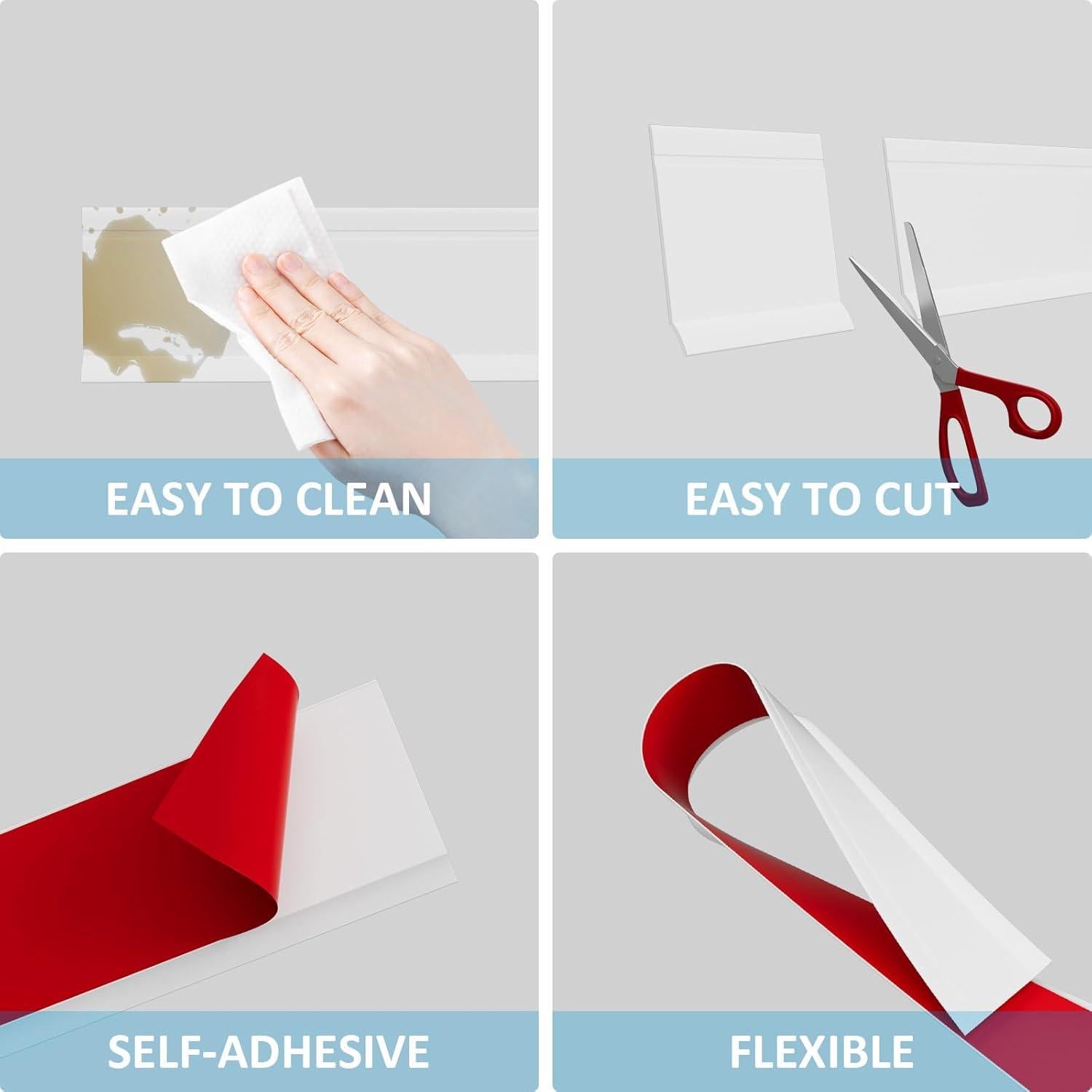 Moldura de Zócalo Flexible Duzzy 15.24 cm x 6.1 m Vinilo