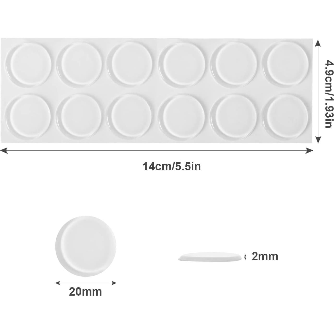 Topes de mesa de vidrio autoadhesivos HuaPin 20mm 24 PCS