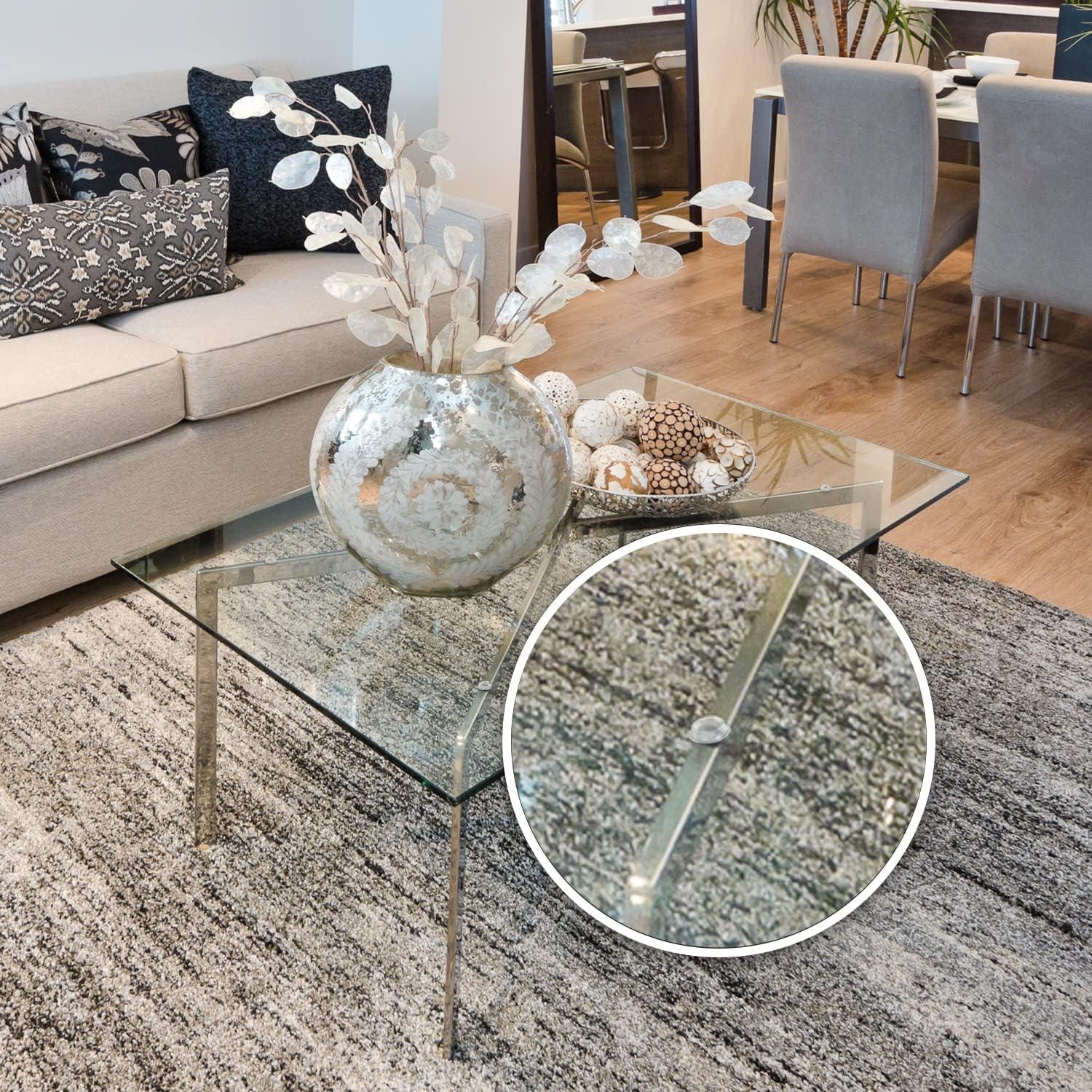 Almohadillas Transparentes de Vinilo GoodsZone 10 Piezas para Mesas de Cristal