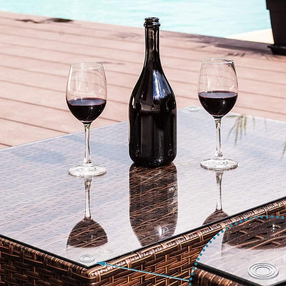 60 Almohadillas Antideslizantes de Vidrio Transparentes 24mm