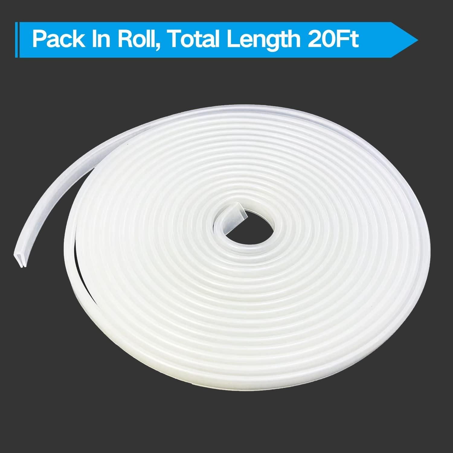 Bisel de Goma Silicona Protalwell 6.35mm x 6.1m Blanco