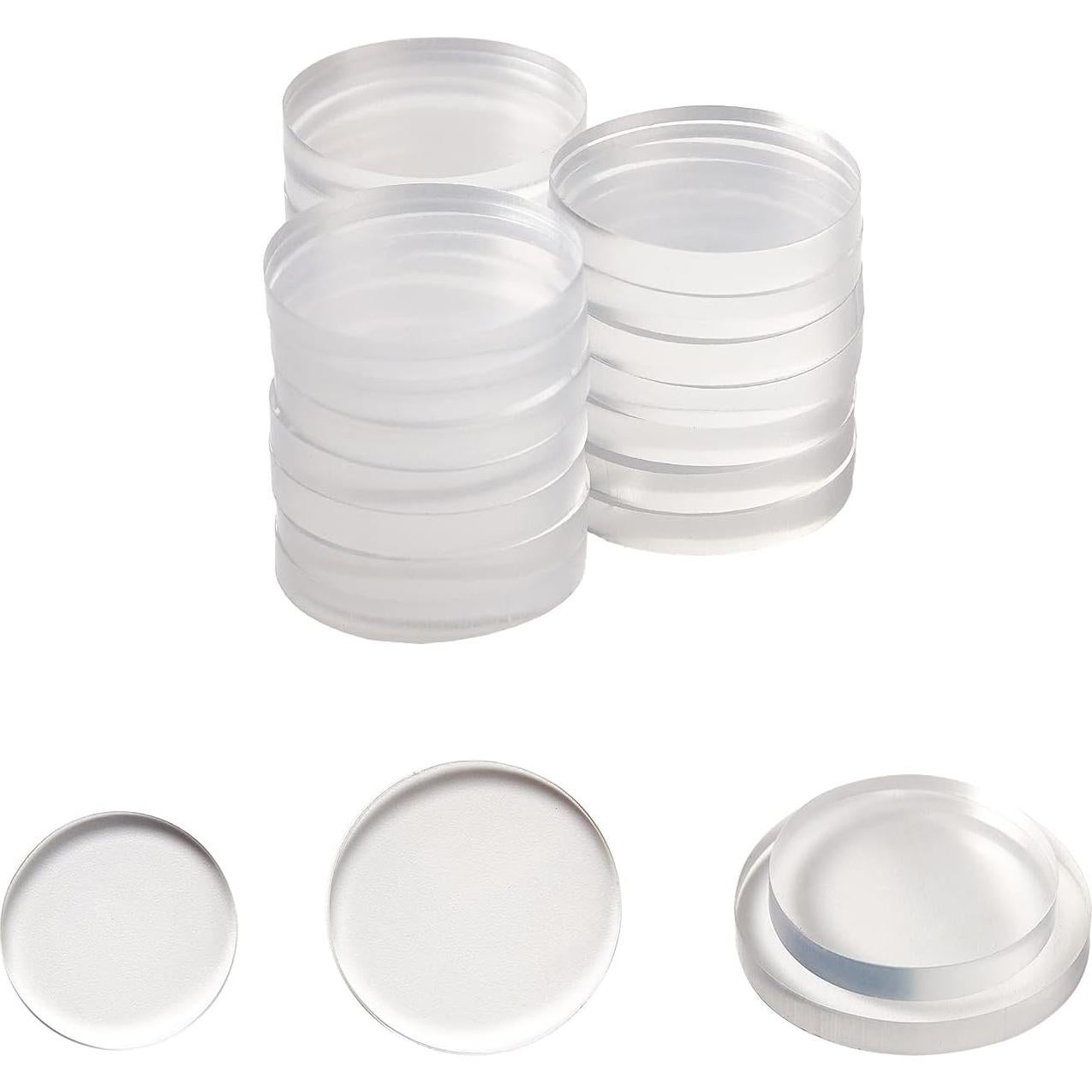 40 Bumpers de Vidrio Transparentes Tangyinrd 3mm para Mesa