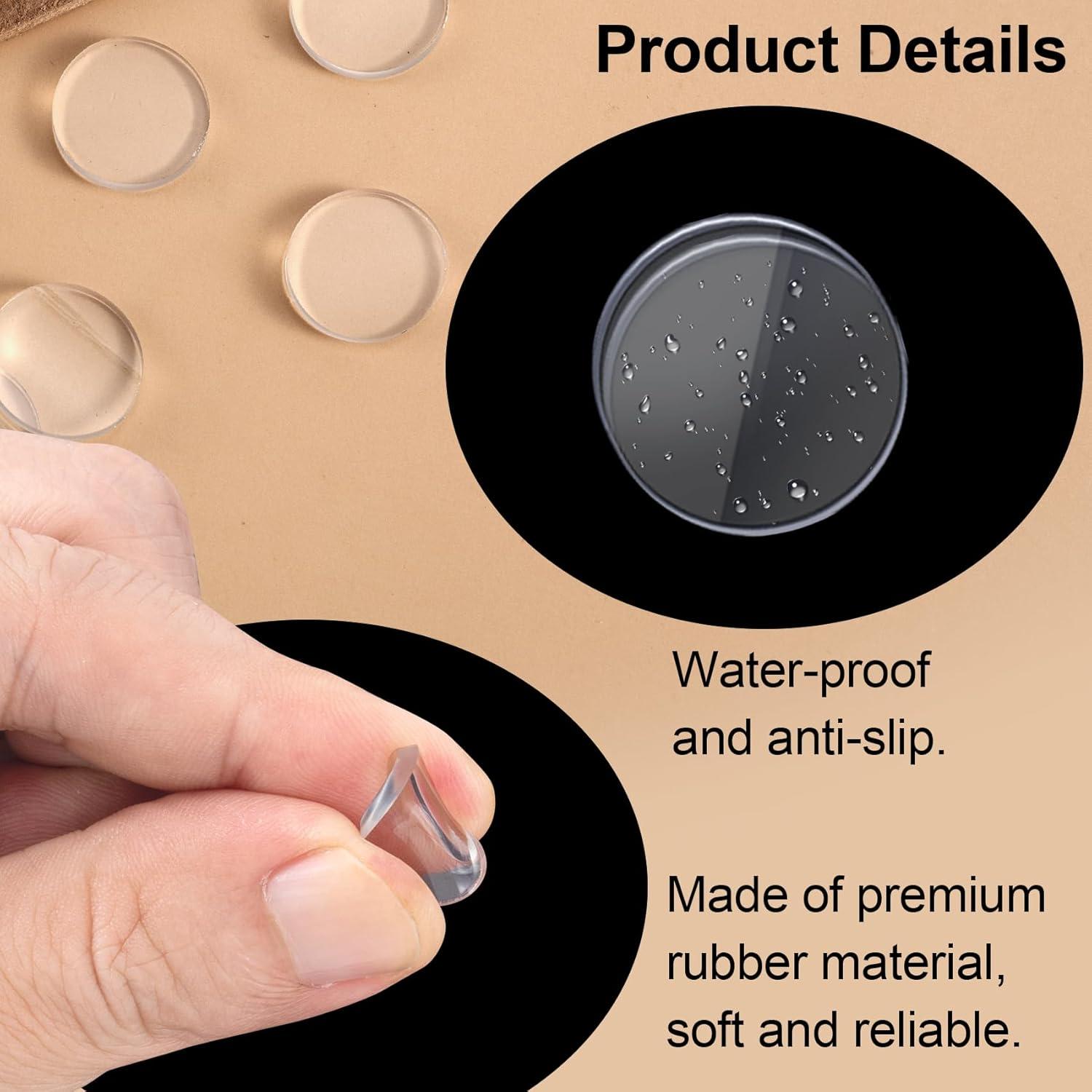 Topes de Vidrio ANCIRS 30 Pcs Antideslizantes 15mm PVC