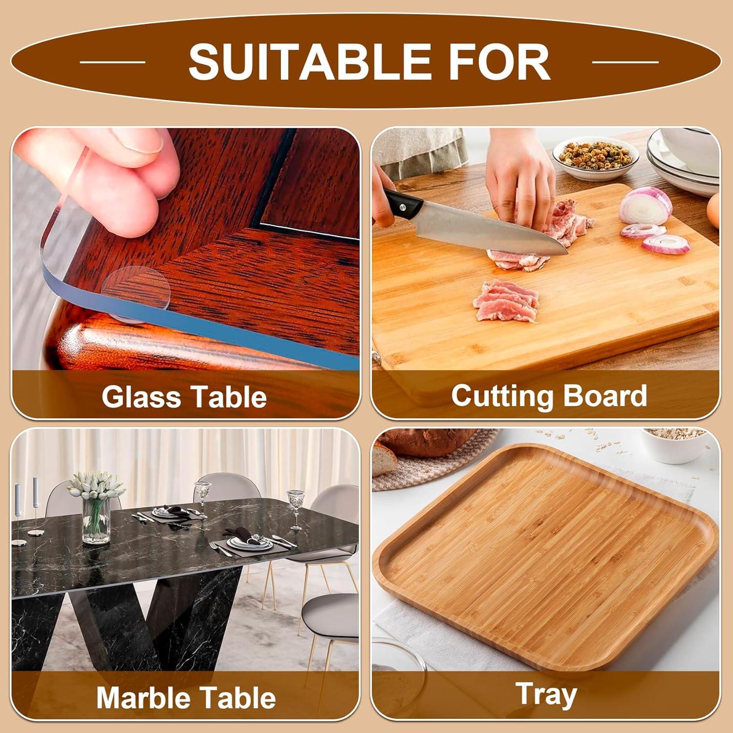 Topes de Vidrio ANCIRS 30 Pcs Antideslizantes 15mm PVC