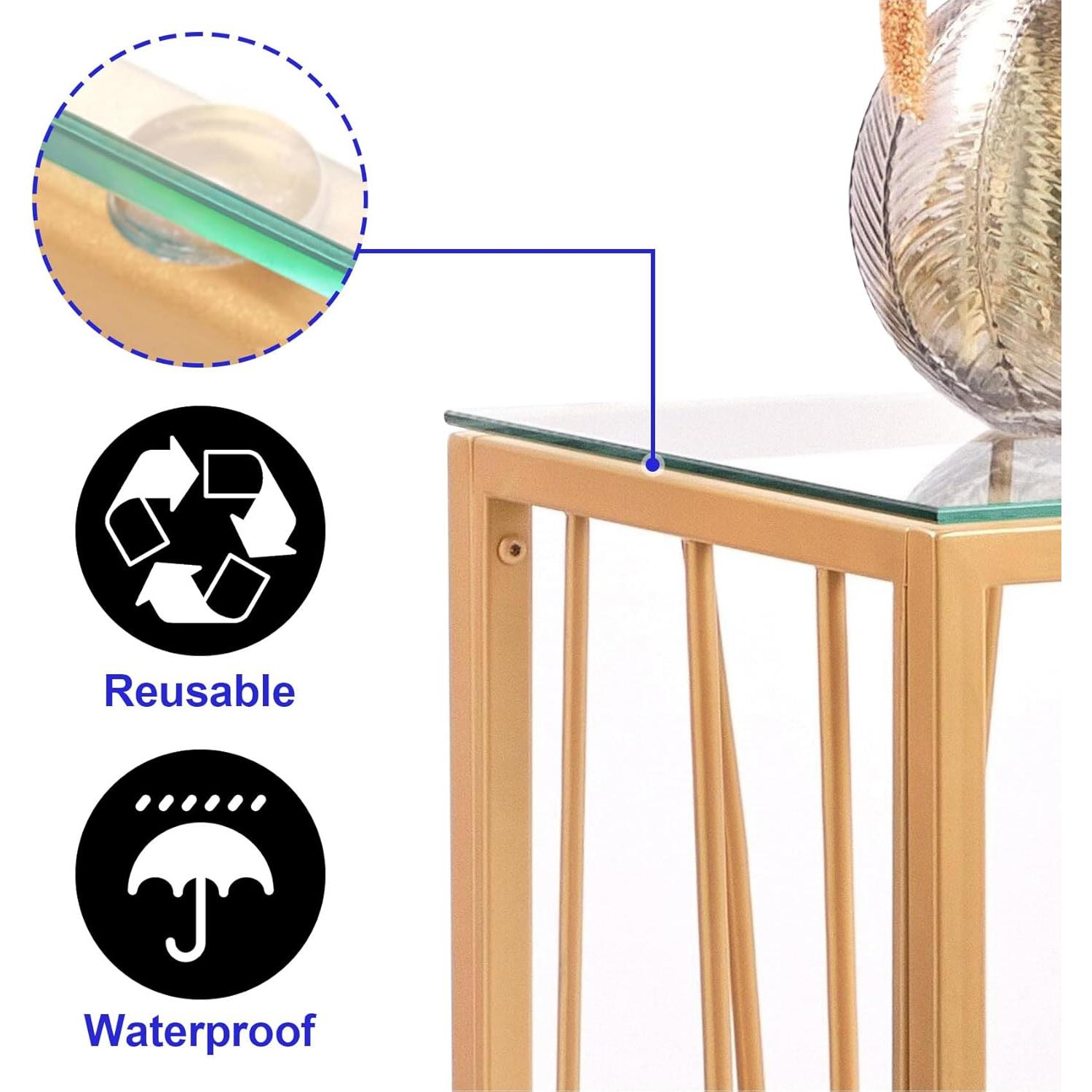 Topes de Vidrio Antideslizantes OIIKI 30 Pcs 20mm x 2mm