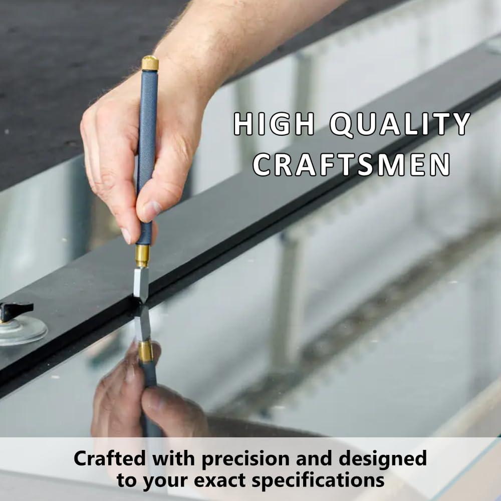 Custom Glass Cut to Size 1/8" 5/32" 3/16" 1/4" 3/8" Thickness for Tabletop, Shelves, Doors, Windows - Strong Tempered Glass