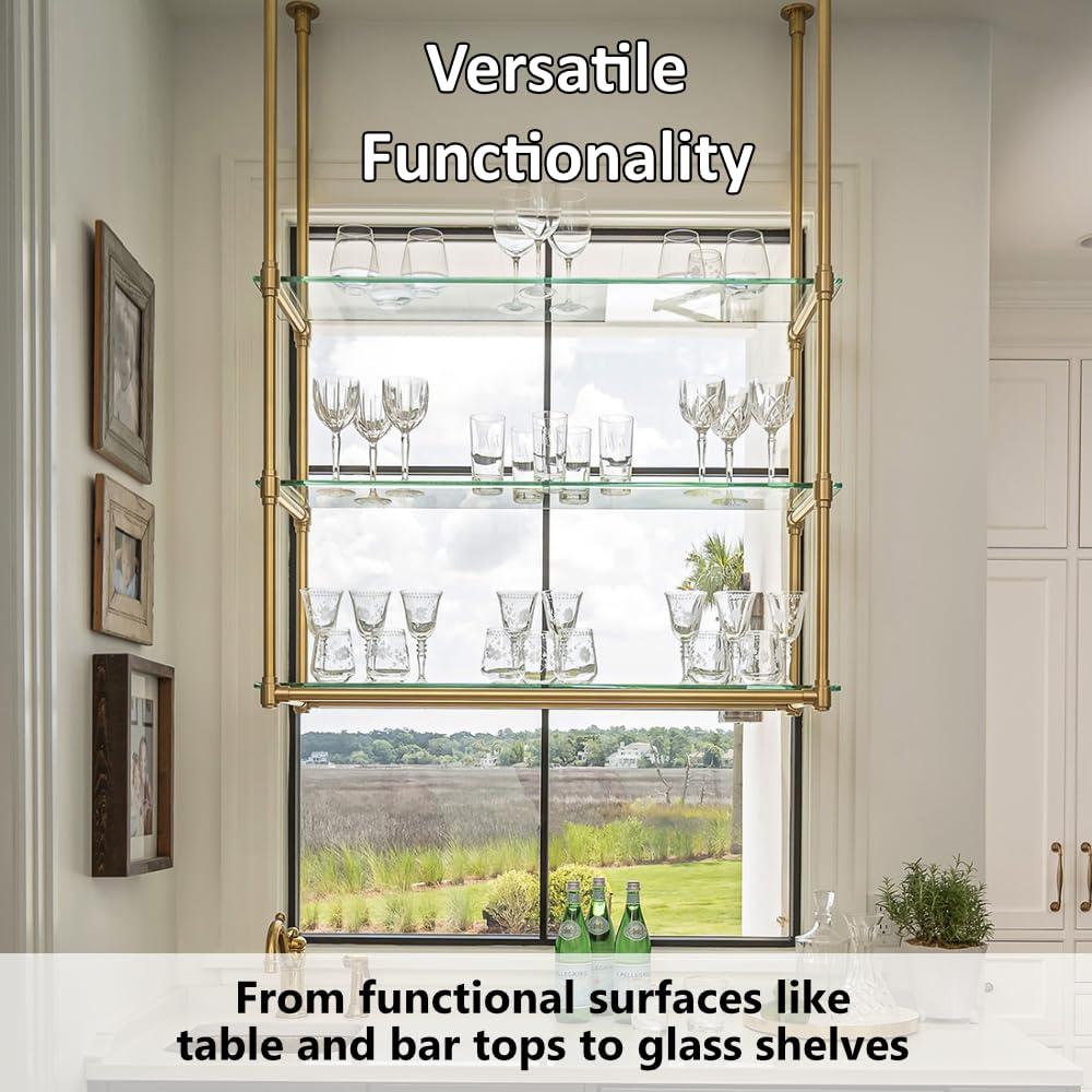 Custom Glass Cut to Size 1/8" 5/32" 3/16" 1/4" 3/8" Thickness for Tabletop, Shelves, Doors, Windows - Strong Tempered Glass