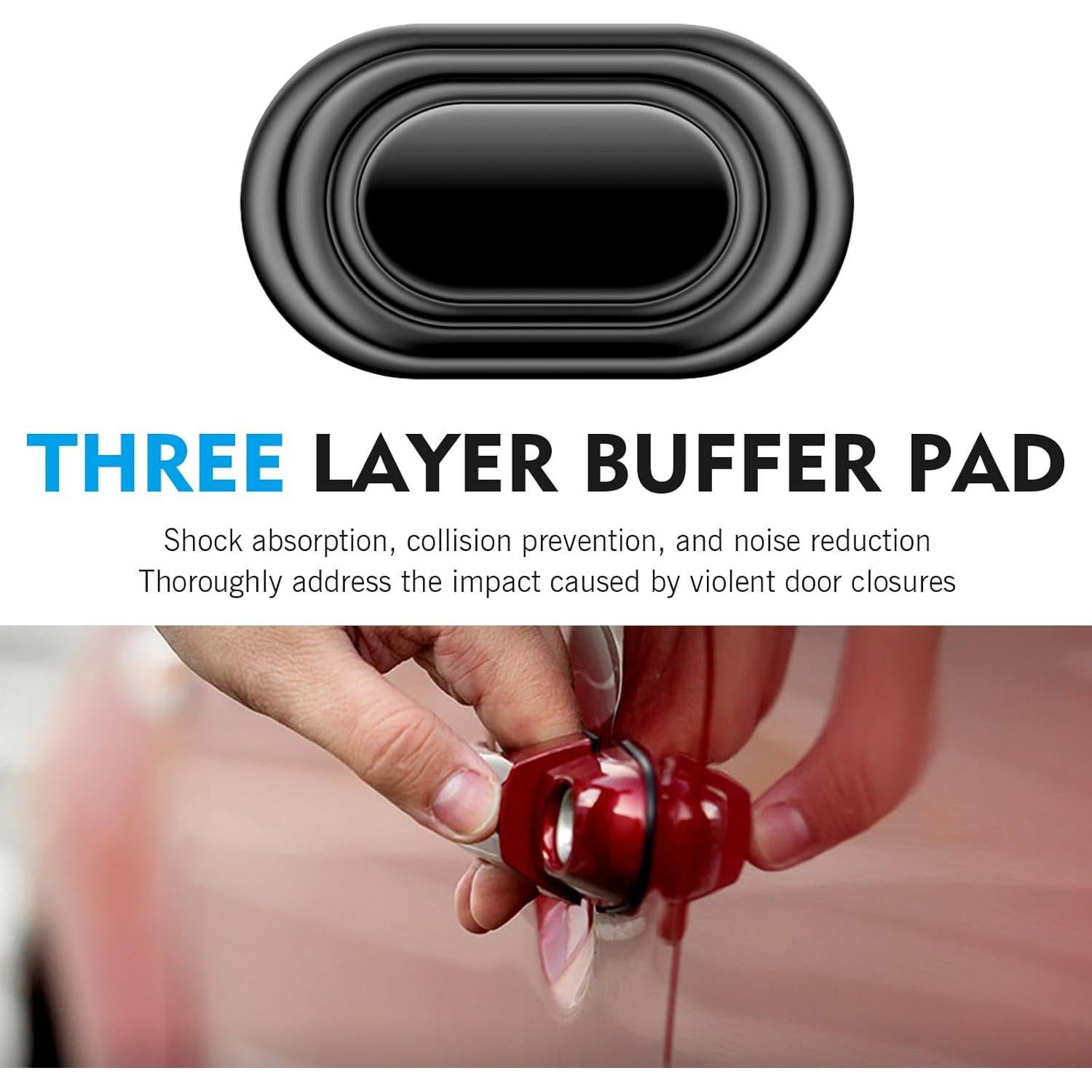 Amortiguadores de Puerta SLIMI 16 PCS Silicona Anticolisión Negro