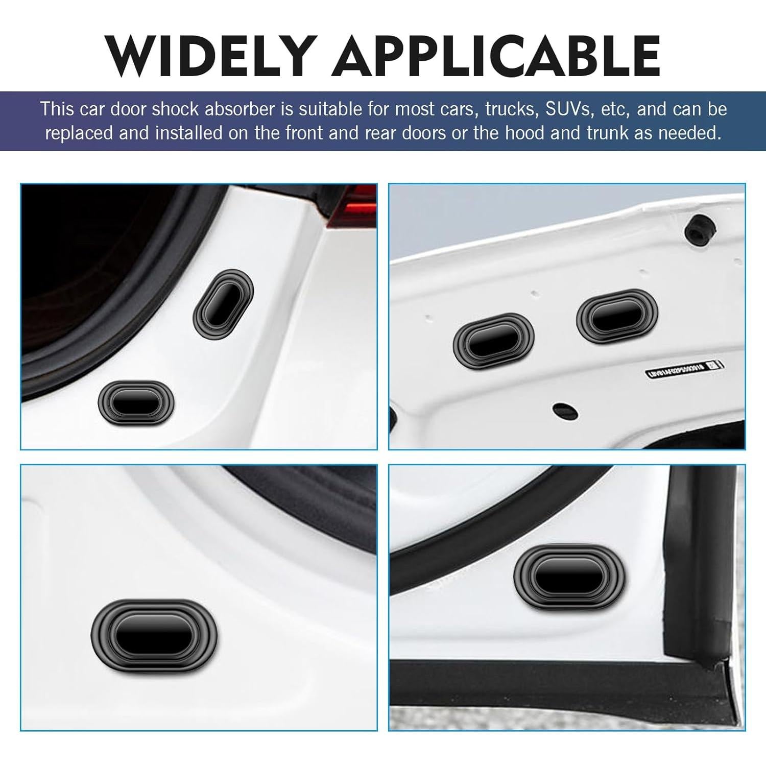 Amortiguadores de Puerta SLIMI 16 PCS Silicona Anticolisión Negro